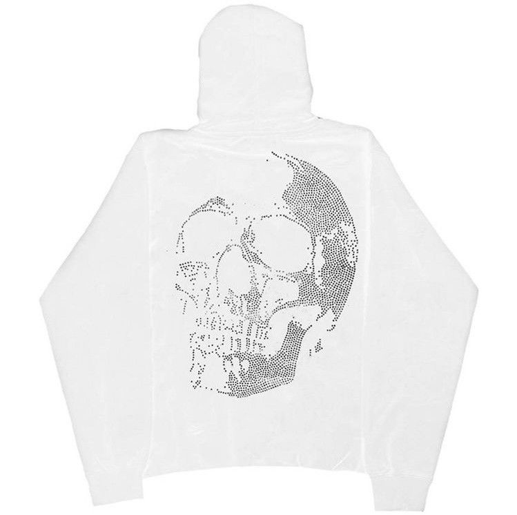 Revenge Revenge White Bejeweled Rhinestone Hoodie Size US XL / EU 56 / 4 - 2 Thumbnail