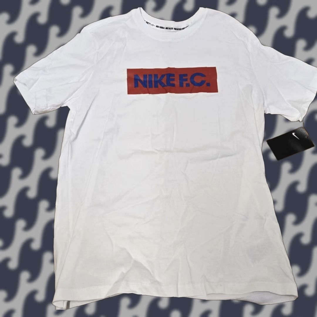 Nike Nike FC Soccer T-Shirt Men's M White Cotton Regular Short Sleeve Crew Neck Pullover Basic Sports Size US M / EU 48-50 / 2 - 1 Thumbnail