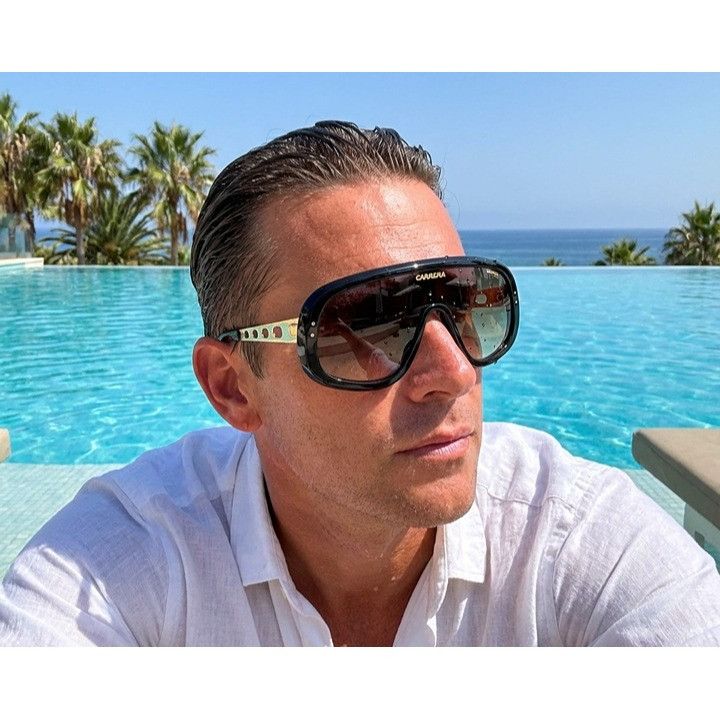 Carrera Carrera FLAGLAB 17 0C3E 9O Unisex Sunglasses Orange Shield Size ONE SIZE - 7 Thumbnail