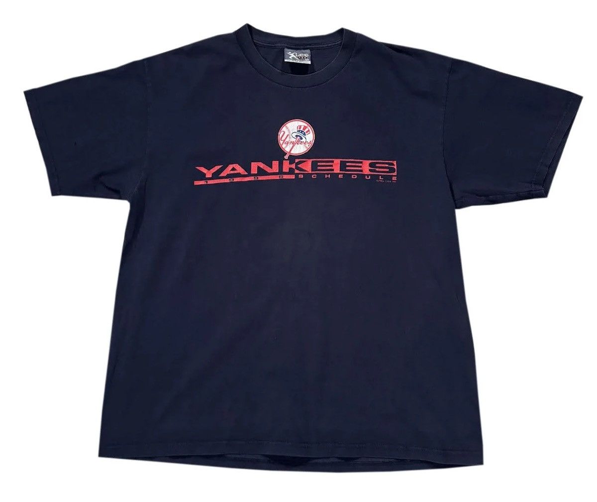 Lee Vintage Lee Sport New York Yankees 1996 Schedule T Shirt XL Size US XL / EU 56 / 4 - 1 Thumbnail