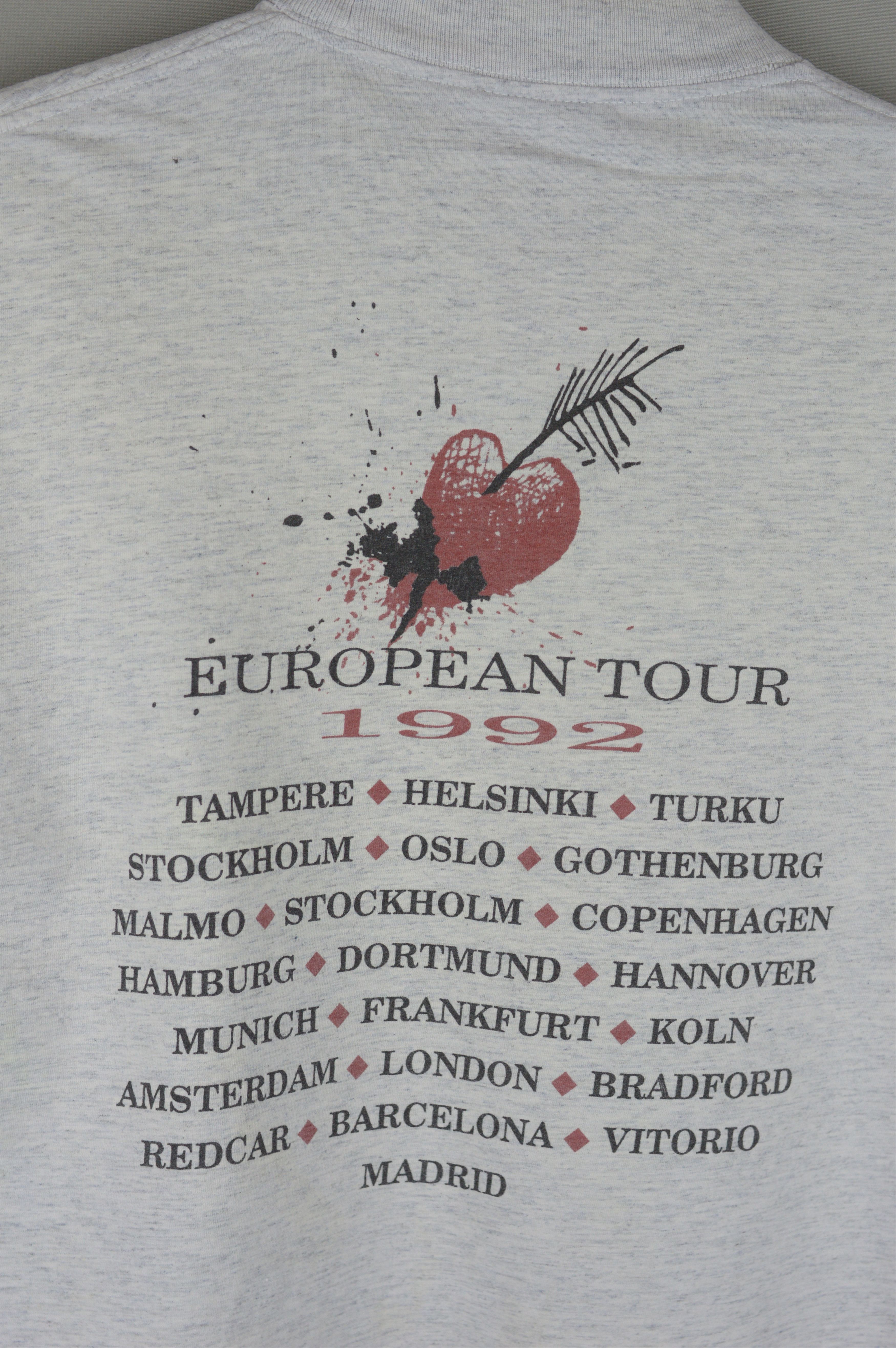 Vintage Vintage Nils Lofgren European Tour 1992 t shirt Size US L / EU 52-54 / 3 - 5 Thumbnail