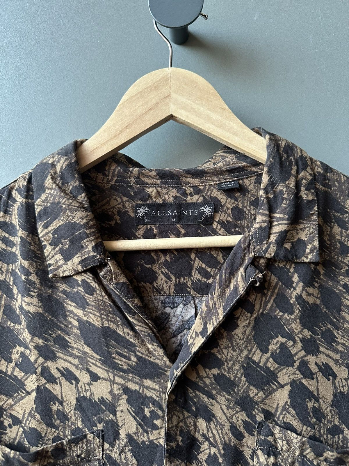Allsaints Allsaints Monteray LS Viscose Shirt Size M Size US M / EU 48-50 / 2 - 3 Thumbnail