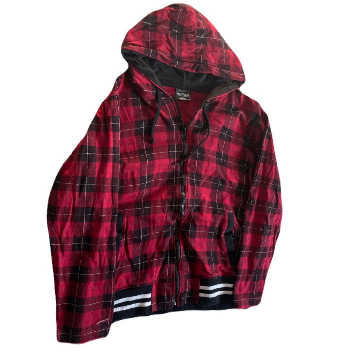 If Six Was Nine 2000s Japanese archive Vkei Plaid Cropped Zip-Up Hoodie Y2K Size US XS / EU 42 / 0 - 3 Thumbnail