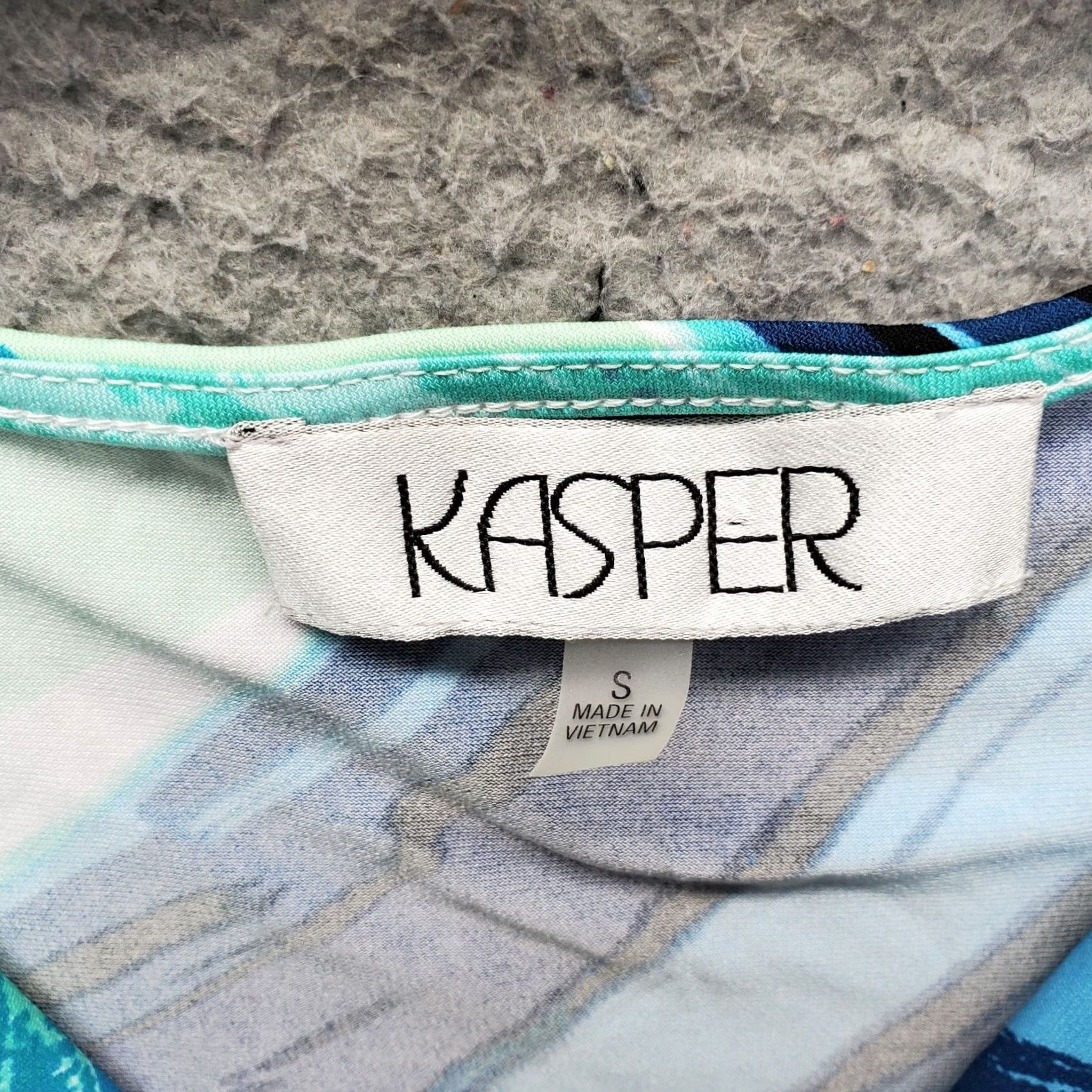 Kasper Kasper Blouse Top Womens S Multicolor Swirl Print Stretch Cowl Neck Pullover Shirt Size S / US 4 / IT 40 - 5 Thumbnail