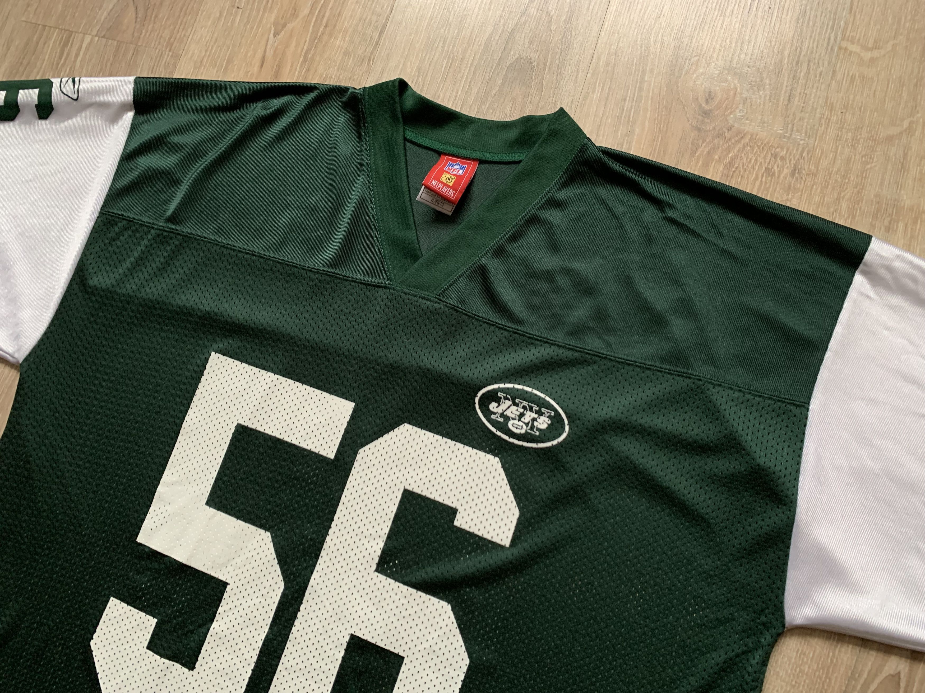 NFL × Reebok × Vintage NFLplayers New York Jets Vernon Gholston #56 Jersey 2008 Size US XL / EU 56 / 4 - 4 Thumbnail