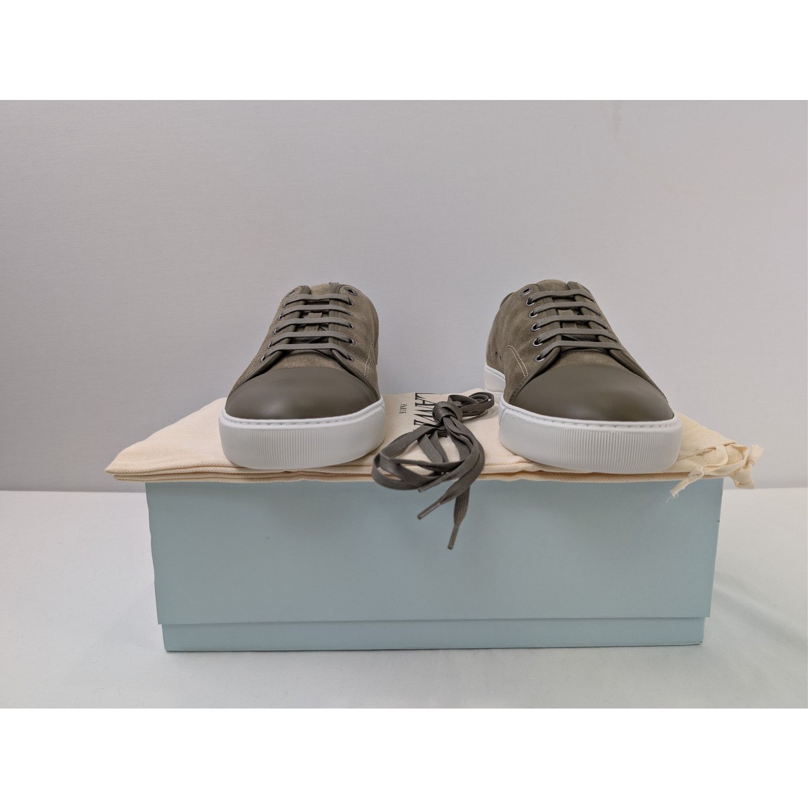 Lanvin o1rshd1 DBB1 Sneakers Shoe in Brown/White Size US 11 / EU 44 - 15 Thumbnail