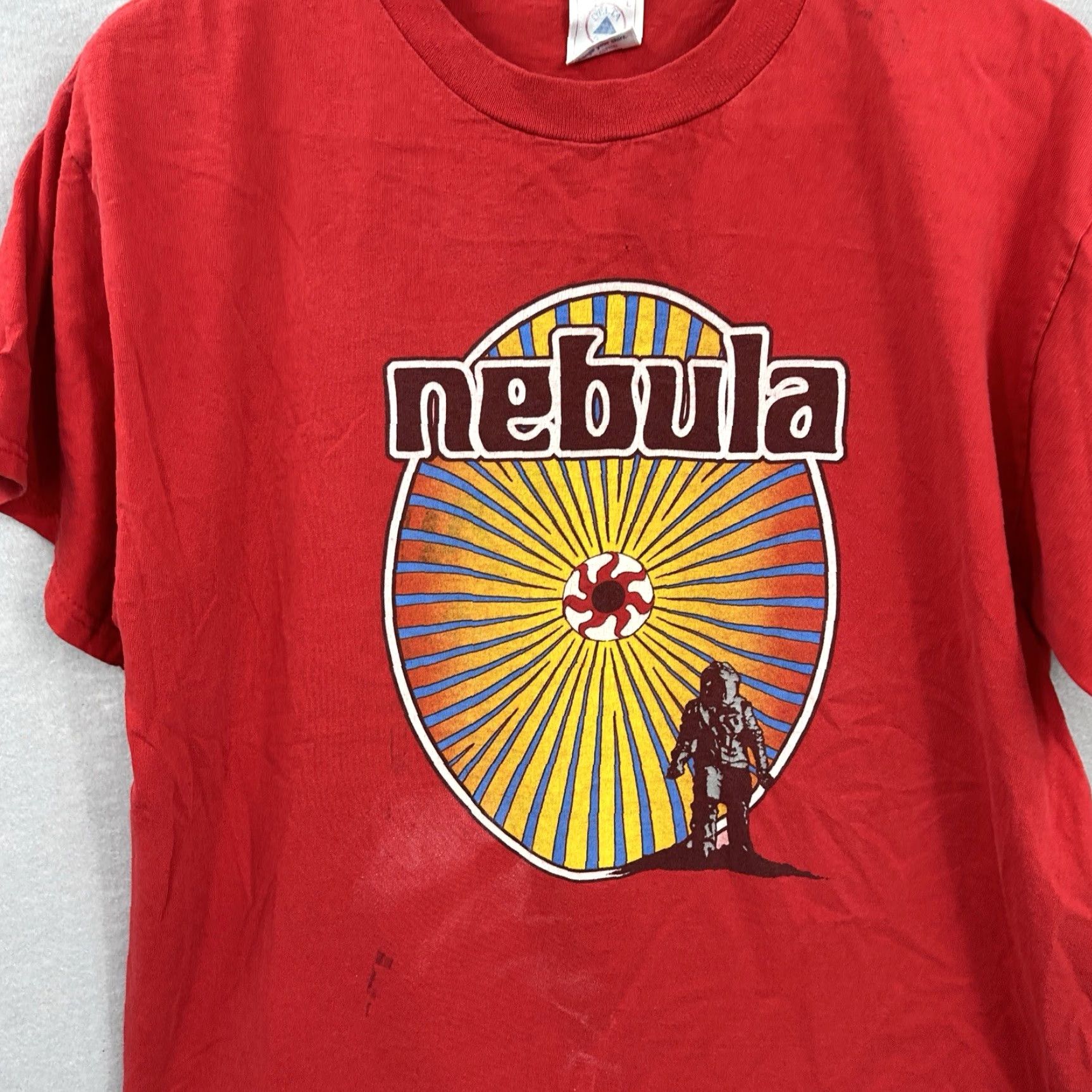 Delta VINTAGE Delta T-Shirt Men L Red Psychedelic 1997 Rock Fu Manchu Stoner Let It Burn Nebula Shirt Size US L / EU 52-54 / 3 - 2 Thumbnail