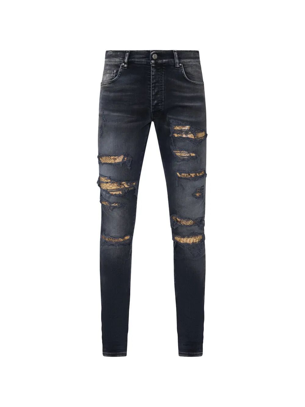 Amiri "SNAKE THRASHER" SKINNY JEANS Size US 30 / EU 46 - 1 Thumbnail