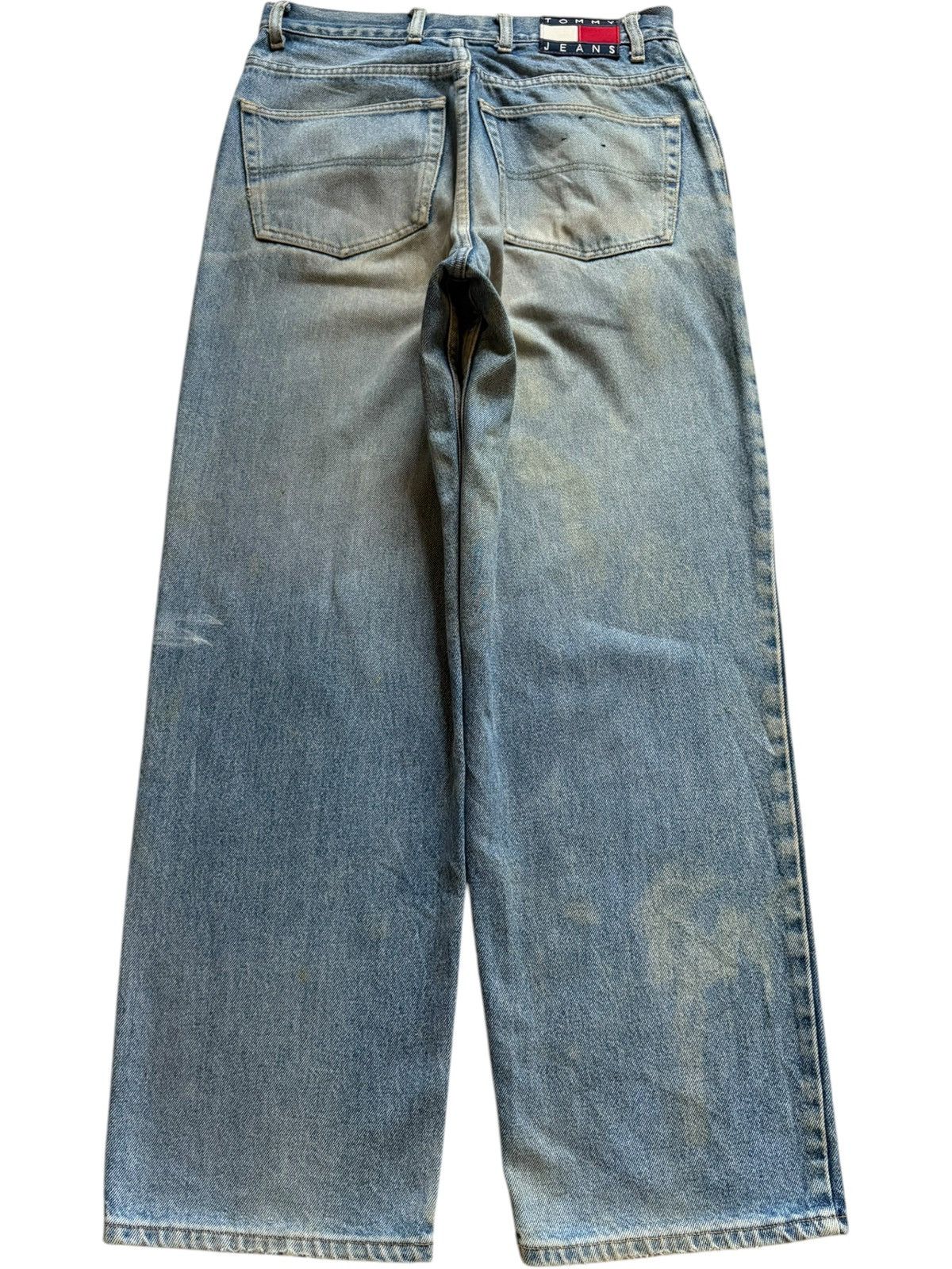Tommy Jeans Vintage Tommy Mud Wash Distressed Baggy Jeans Size US 31 - 2 Thumbnail