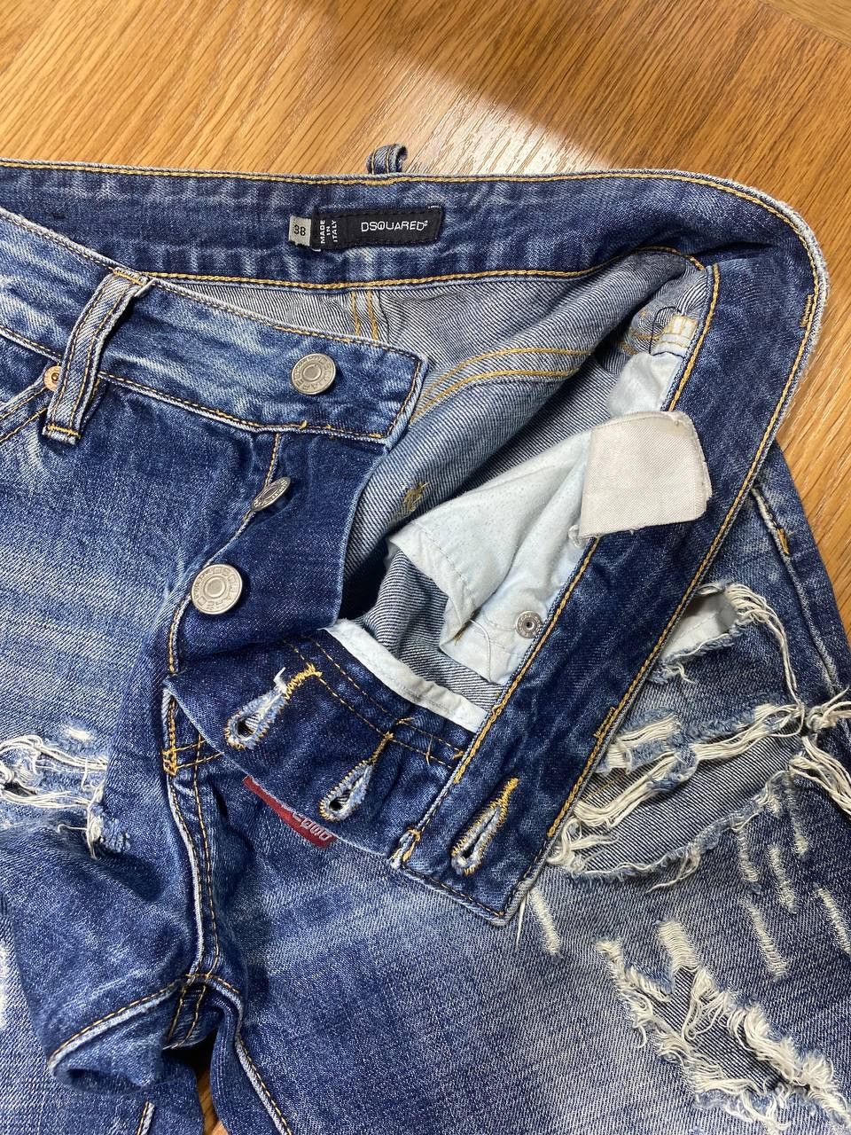 Dsquared2 Dsquared2 Tidy Biker Painted Skater Distressed Skinny Jeans Size US 38 / EU 54 - 7 Thumbnail
