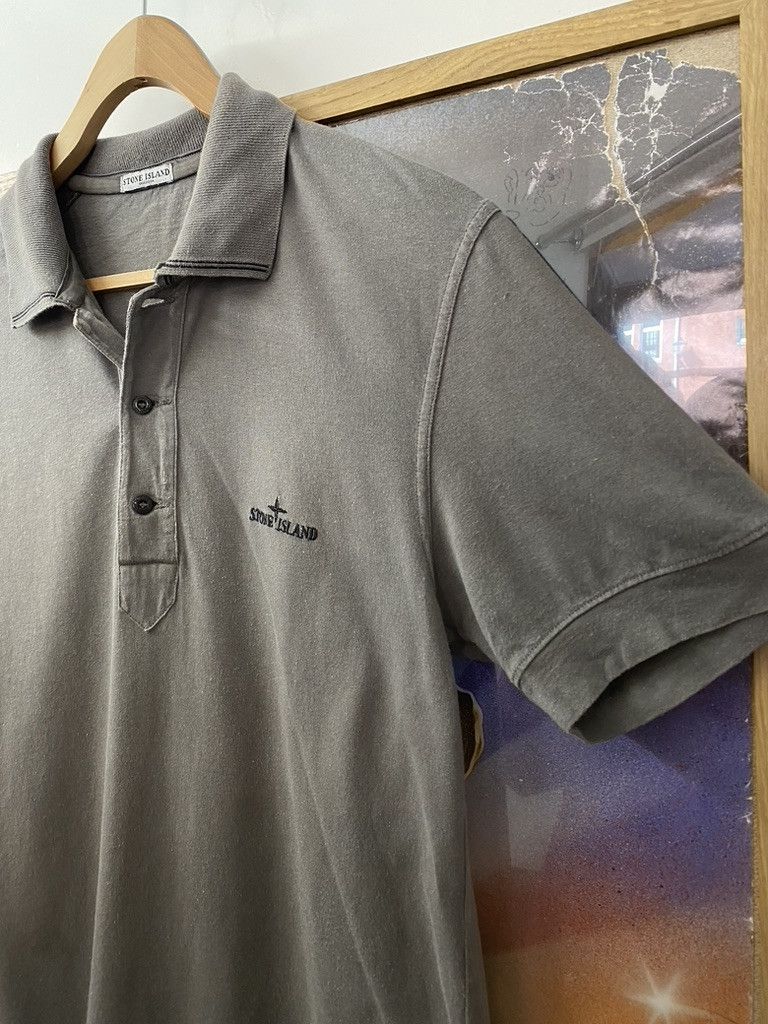 Stone Island SS2007 Vintage Stone Island Corner Spellout Polo Shirt Size US M / EU 48-50 / 2 - 6 Thumbnail