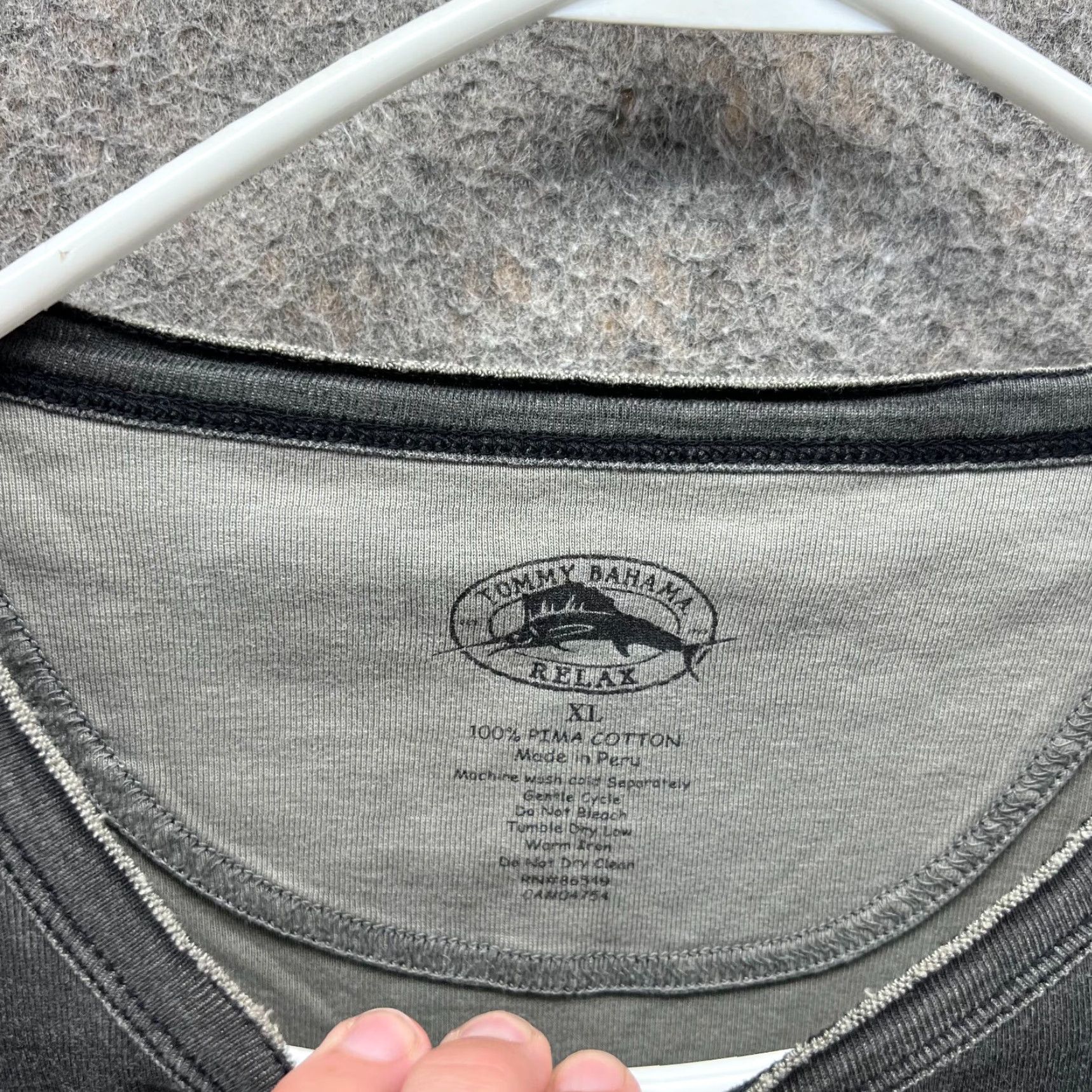 Tommy Bahama Tommy Bahama Sweater Mens XL Gray Relax Pima Cotton Fleece Crewneck - Knit Pullover, All Seasons, Logo, Regular, Shirt/Department: Men Size US XL / EU 56 / 4 - 6 Thumbnail