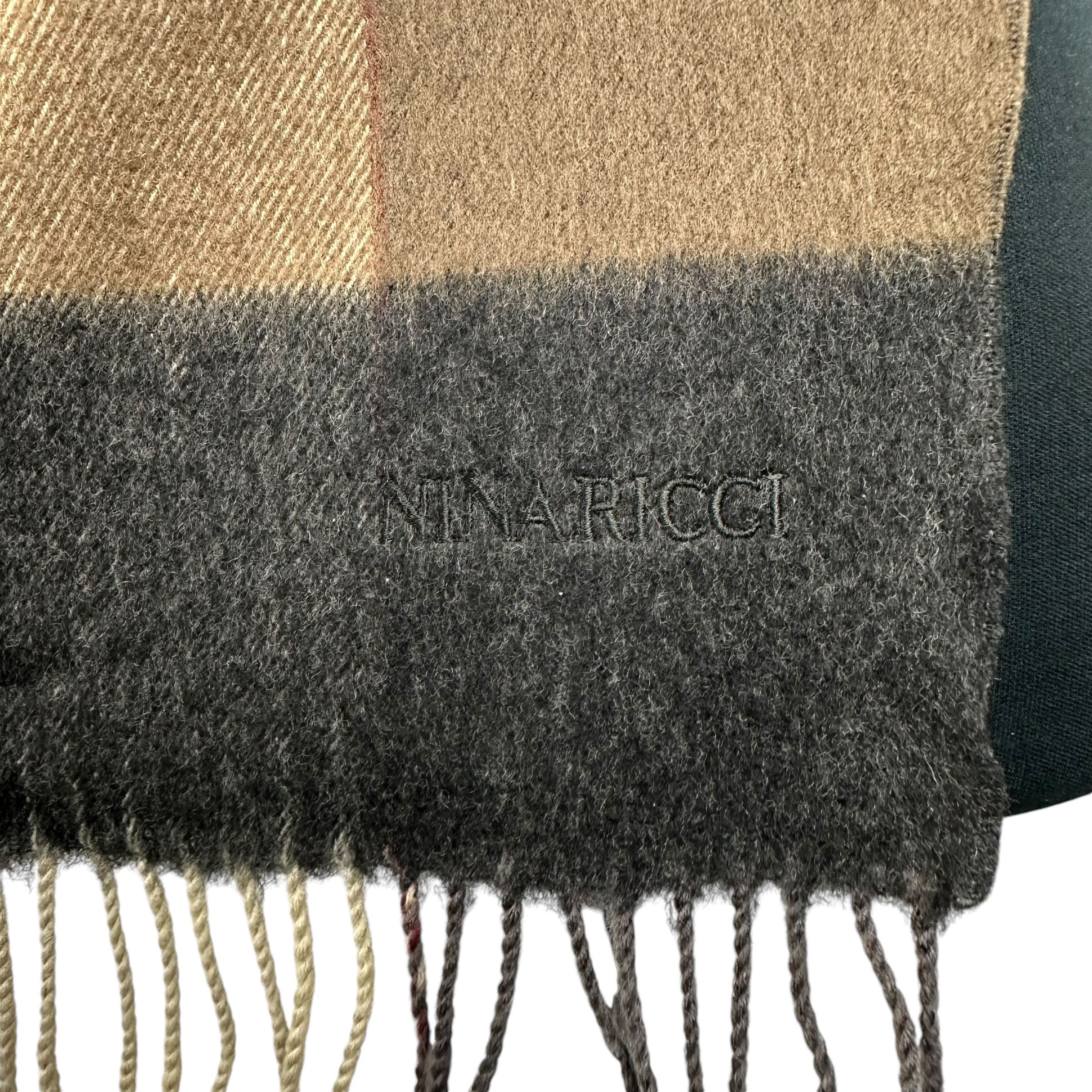 Nina Ricci NINA RICCI Checked Muffler Neckwear Scarves #A62-1485 Size ONE SIZE - 3 Thumbnail