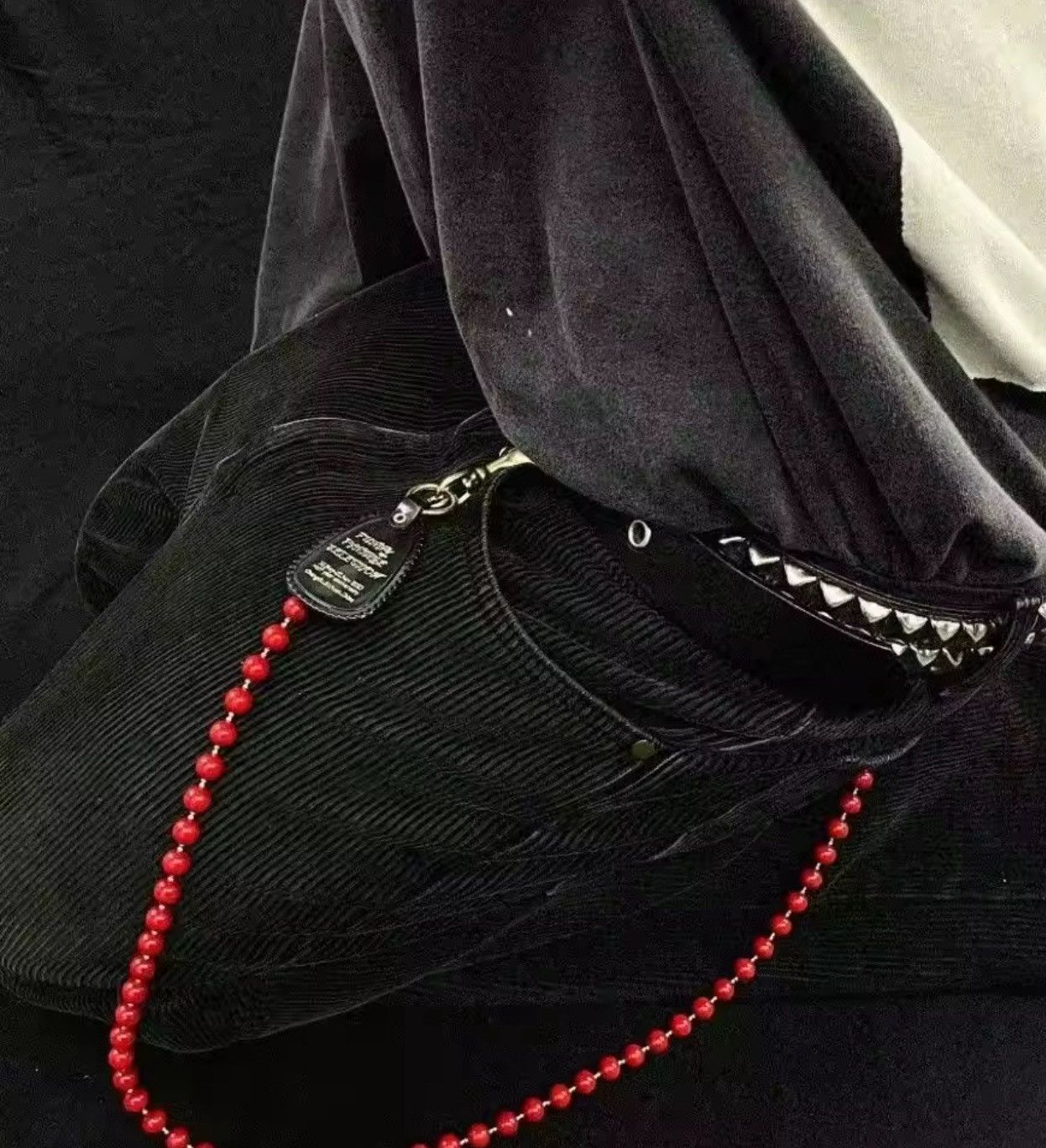 Other Red Bead Chain Keychain | Streetwear & Punk Accessory Size ONE SIZE - 5 Thumbnail