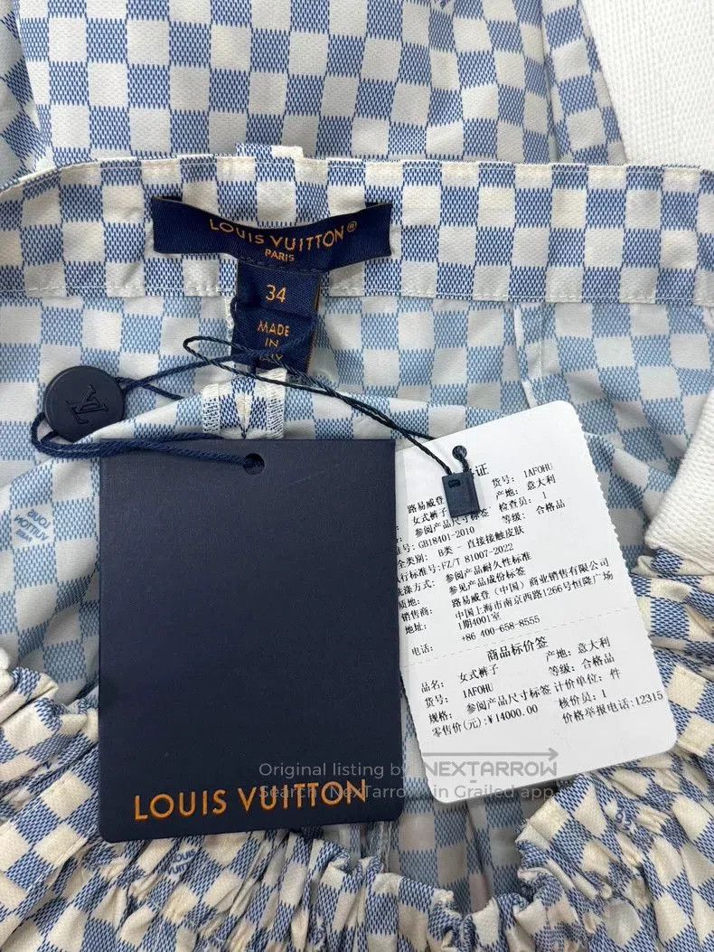 Louis Vuitton Louis Vuitton Blue White Check Shorts. Size US 34 / EU 50 - 3 Thumbnail
