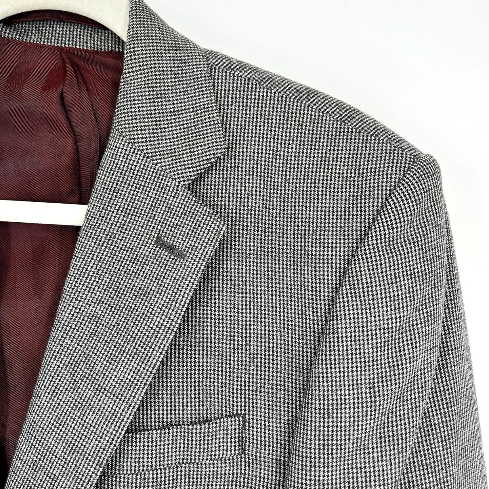 Charles Tyrwhitt Charles Tyrwhitt Mens Sport Coat Black Check Yorkshire Tweed Wool Slim Fit 38S Blazer Shirt Jacket Mens Size 38R - 7 Thumbnail