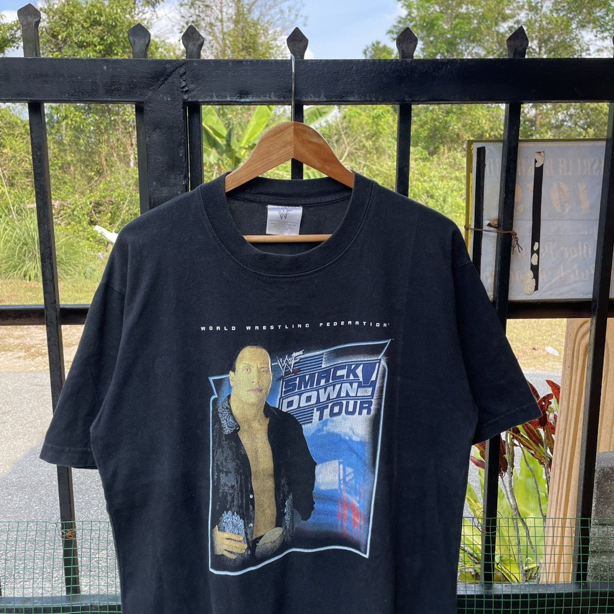 WWF 🔥Vintage WWF Smack Down The Rock Promo Wresting Tee Size US L / EU 52-54 / 3 - 5 Thumbnail