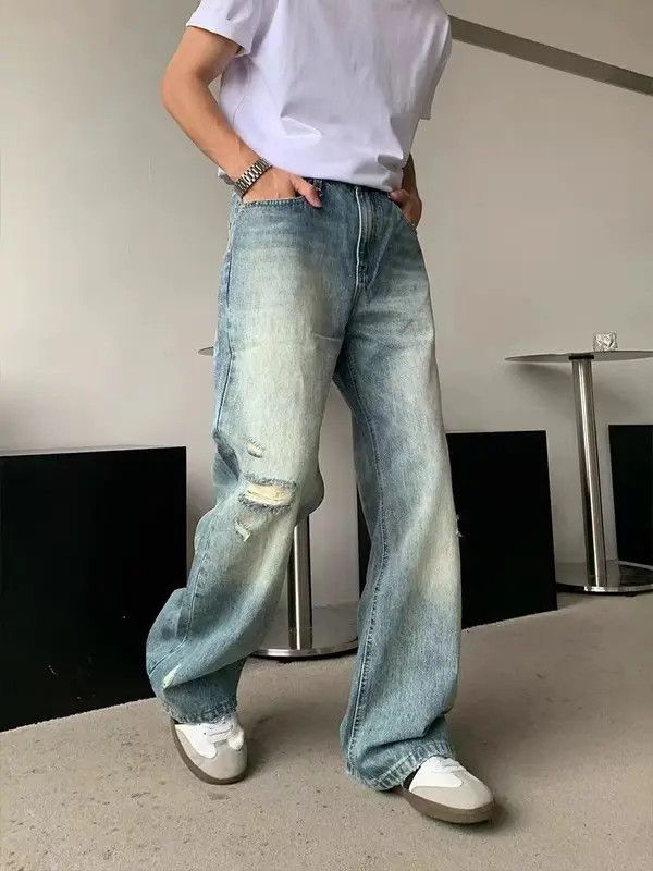 Japanese Brand Kanako x Keito Washed and aged micro flare ripped jeans Size US 32 / EU 48 - 3 Thumbnail