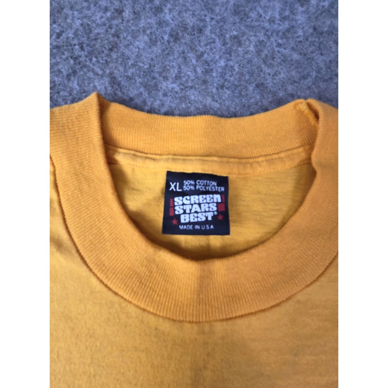 Vintage VINTAGE Michigan T Shirt Single Stitch XL USA 1990 Screen Stars Unisex Adults Short Sleeve Yellow USA Shirt Stitched Family Reunion 1990s Men Women Size US XL / EU 56 / 4 - 3 Thumbnail