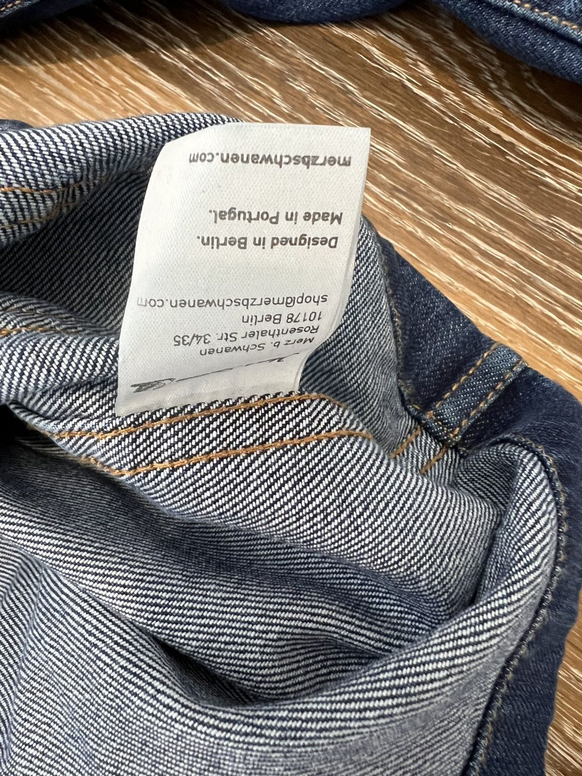 Merz B. Schwanen Merz b. Schwanen CROPPED WORKER'S DENIM JACKET Size US XL / EU 56 / 4 - 4 Thumbnail