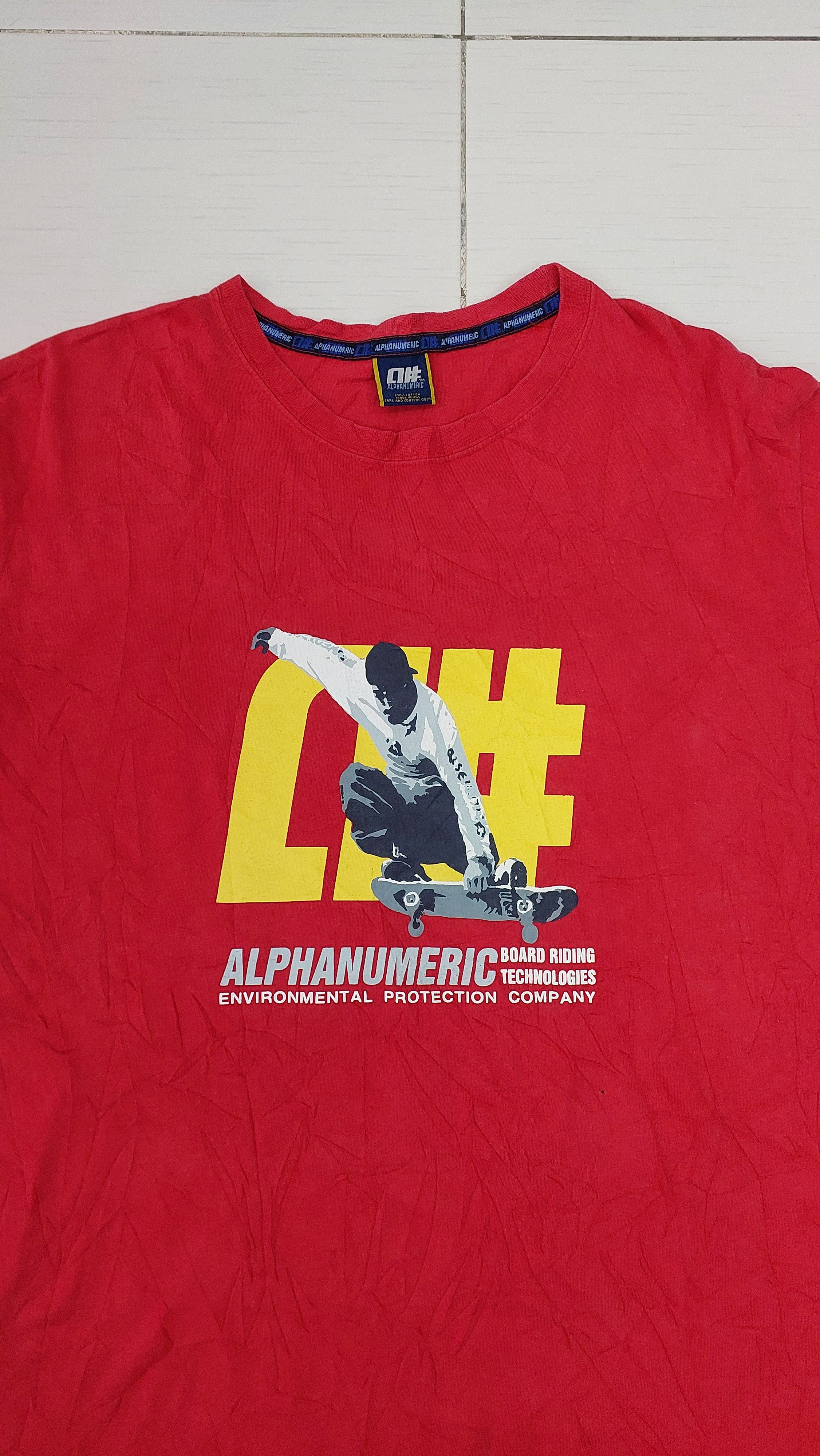 Alphanumeric × Vintage ALPHANUMERIC SKATEBOARD SKATE LOGO RED T-SHIRT Size US L / EU 52-54 / 3 - 7 Thumbnail
