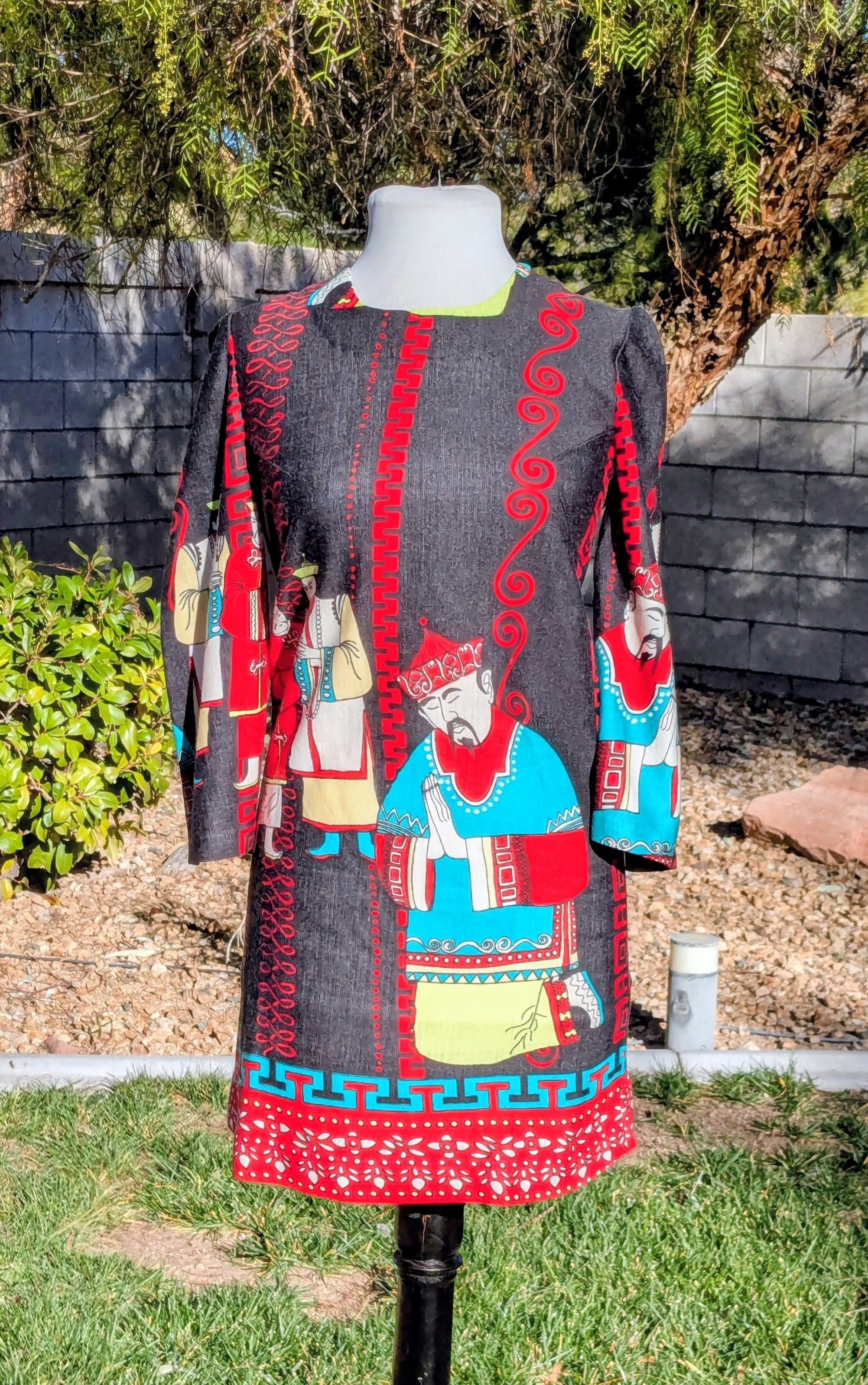 Vintage VTG Japanese 1970's Floral Zipper Back Petite Cotton Dress Size S / US 4 / IT 40 - 1 Thumbnail