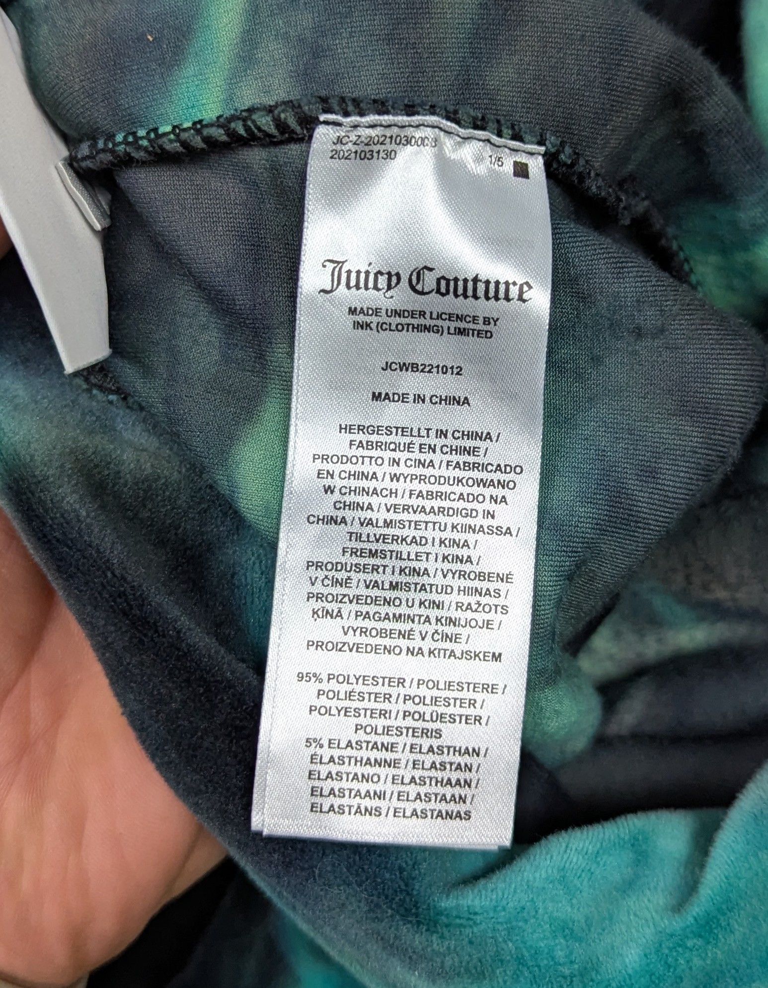 Juicy Couture Juicy Couture Women’s Tie Dye Flared High Waist Skinny Pants Size 33" - 14 Thumbnail