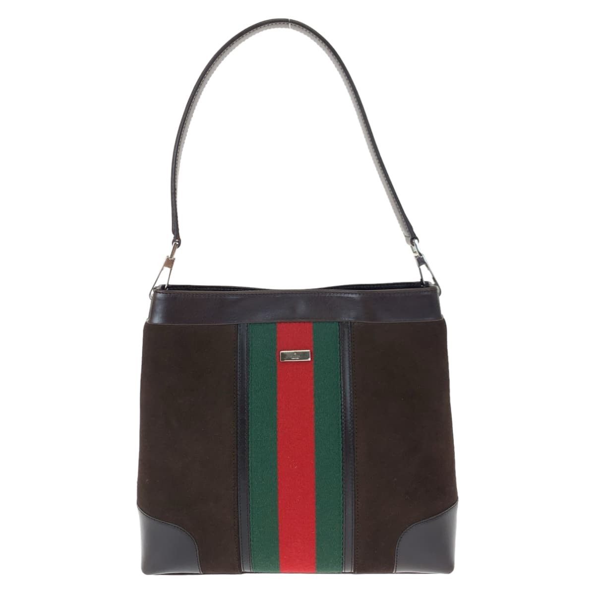 Gucci Gucci Gucci Brown Suede Shoulder Bag 33900 Leather Crossbody Bag 33900 in Very Good Condition Size ONE SIZE - 1 Thumbnail