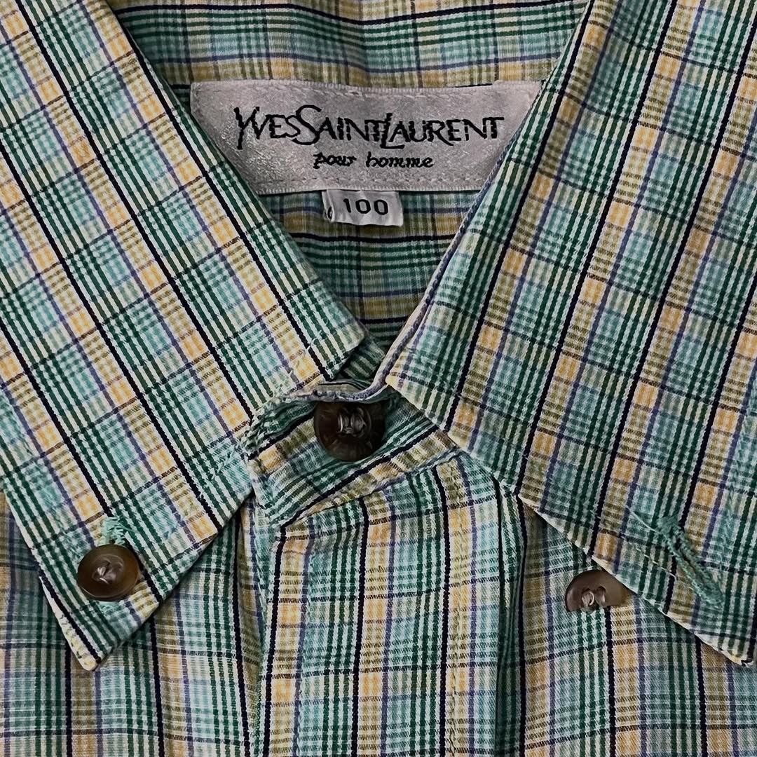 Yves Saint Laurent Yves Saint Laurent Pour Homme Shirt Button Ups Size US L / EU 52-54 / 3 - 7 Thumbnail