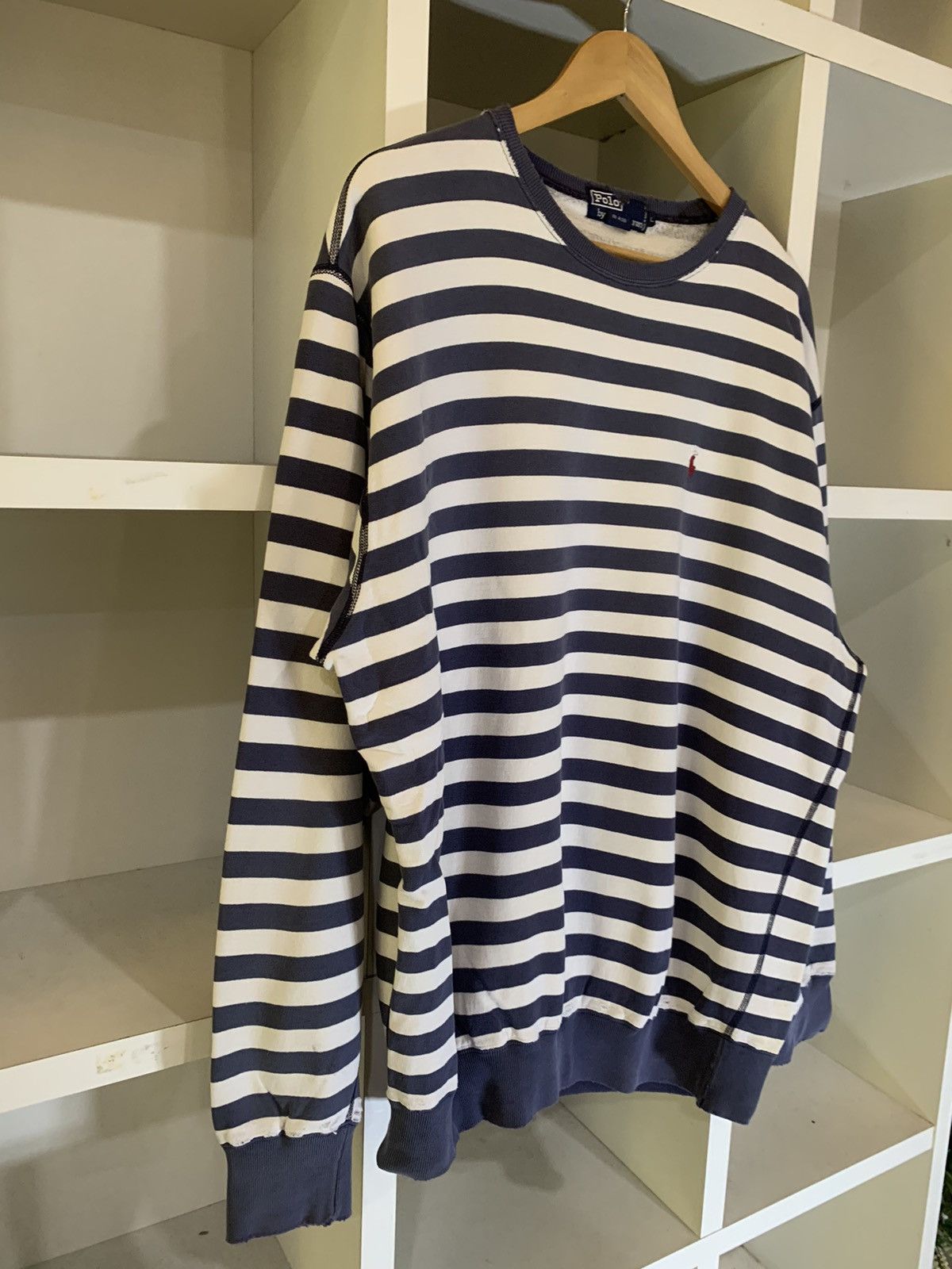 Vintage VINTAGE POLO RALPH LAUREN STRIPE SWEATER Size US L / EU 52-54 / 3 - 4 Thumbnail