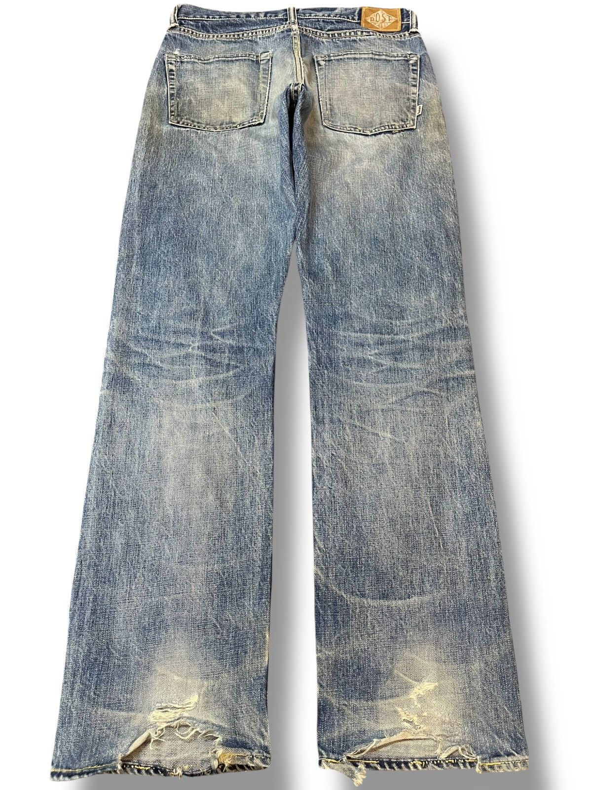 Post Overalls Vintage Post O’Alls Selvedge Faded Distressed Denim Size US 31 - 6 Thumbnail