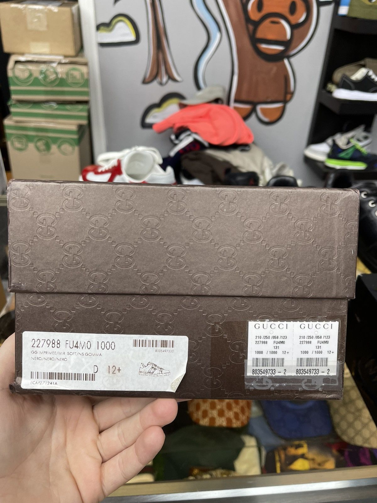Gucci Size 13US/12.5G - Gucci GG Monogram Guccissima Low 'Black' Size US 13 / EU 46 - 11 Thumbnail