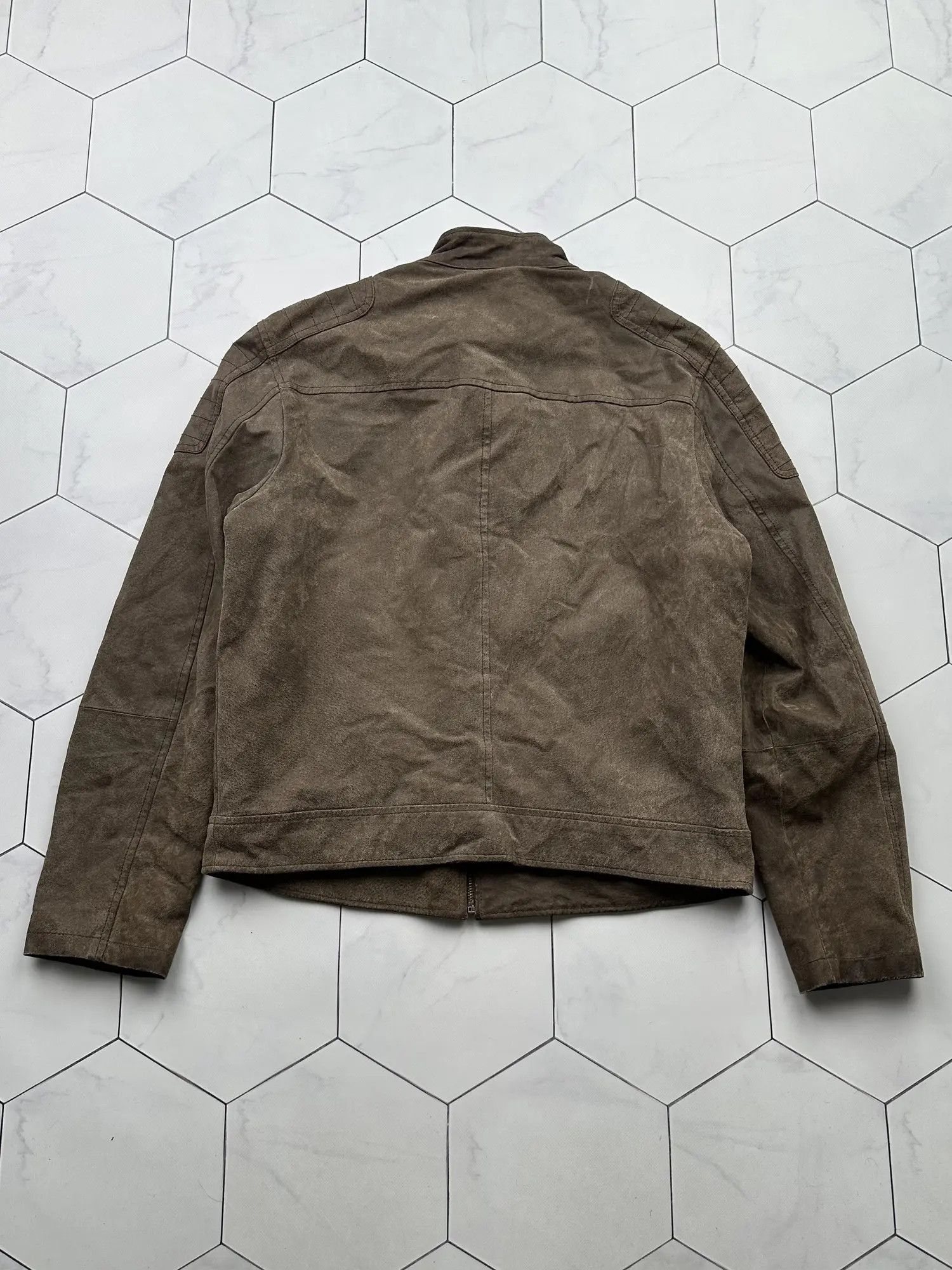 Japanese Brand Vintage Suede Leather Jacket Racing Style (B417)E2 Size US M / EU 48-50 / 2 - 5 Thumbnail