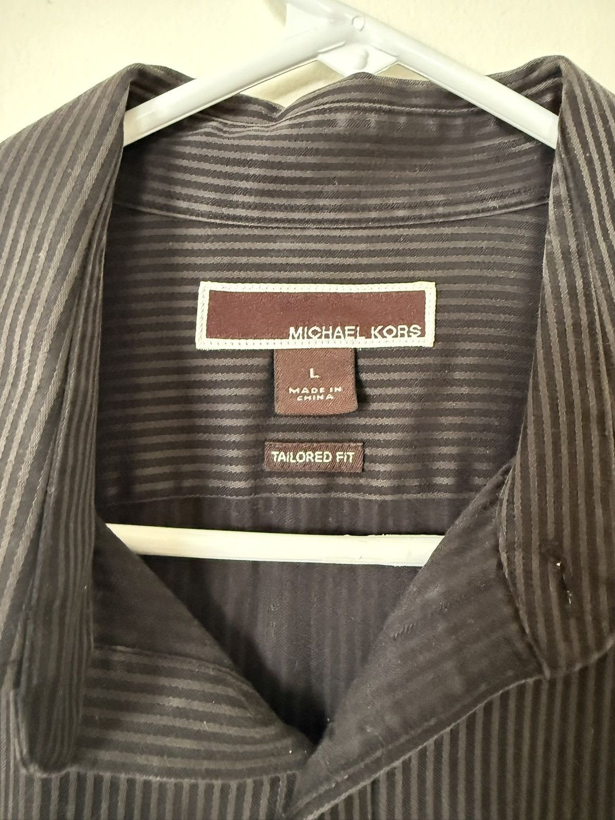 Michael Kors Vintage Stripe Collared Button Up Shirt Size US L / EU 52-54 / 3 - 2 Thumbnail