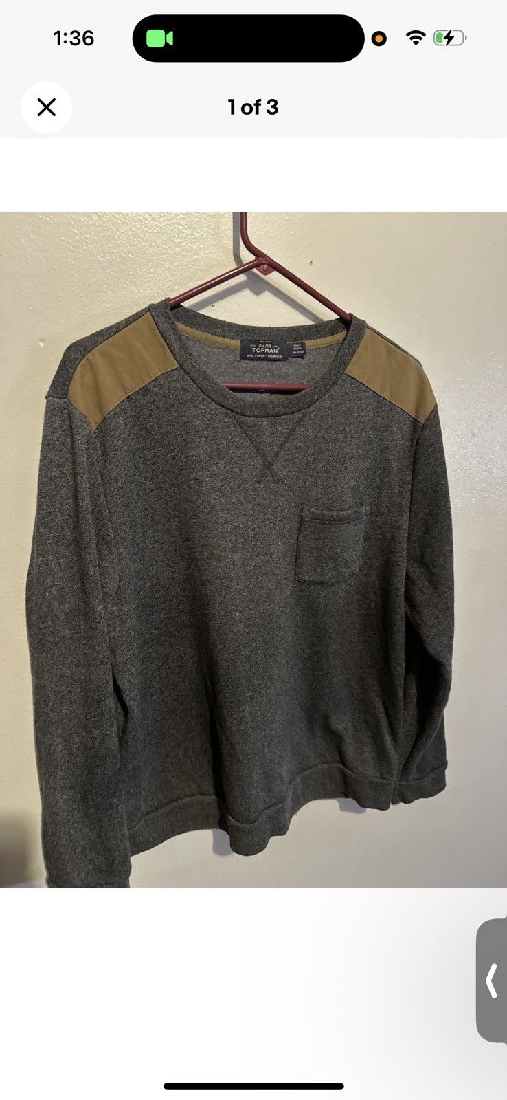 Topman Topman mens sweater gray vintage size xl Size US XL / EU 56 / 4 - 4 Thumbnail