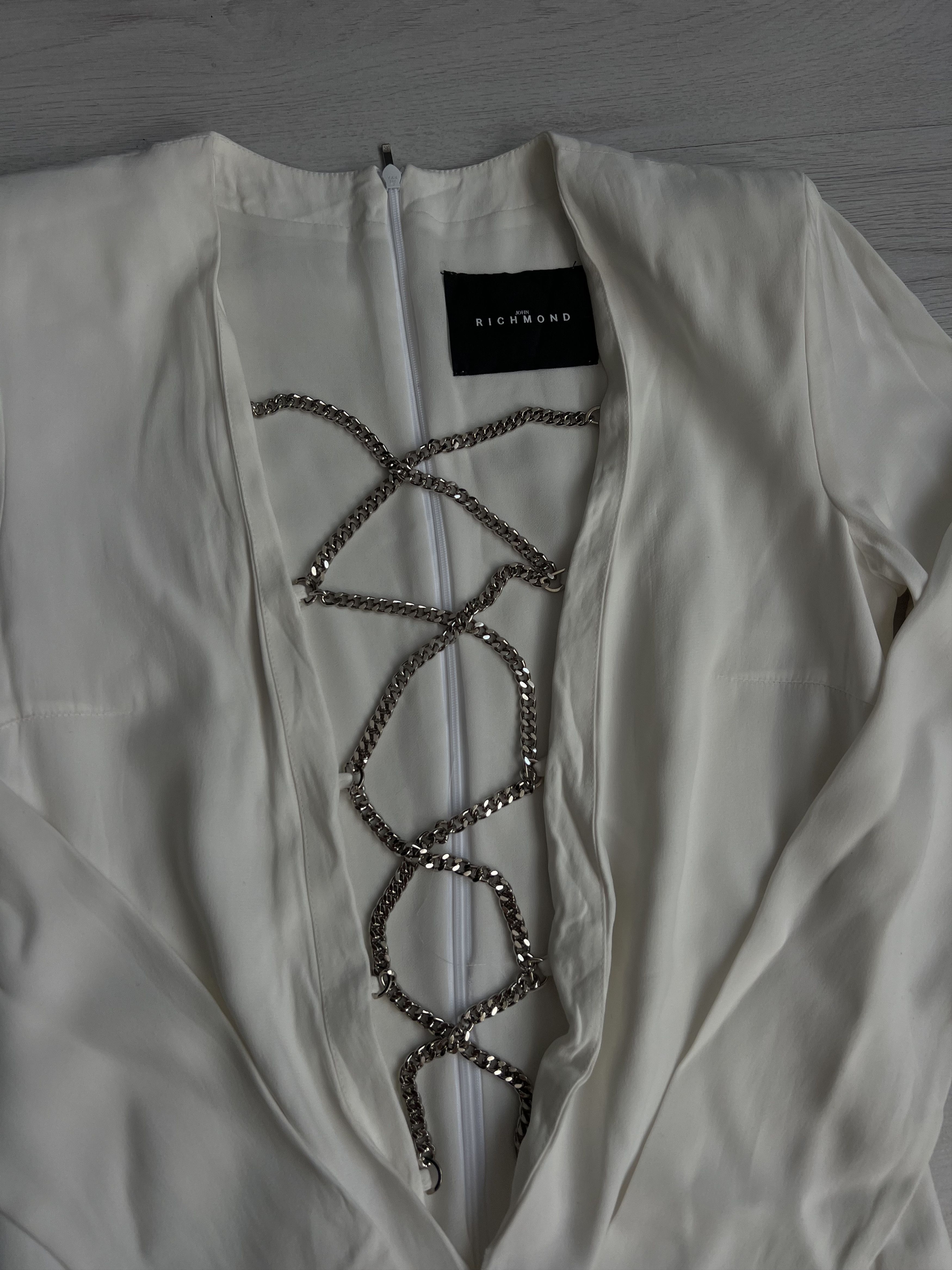 Richmond Denim JOHN RICHMOND White tech fabric dress Size S / US 4 / IT 40 - 4 Thumbnail