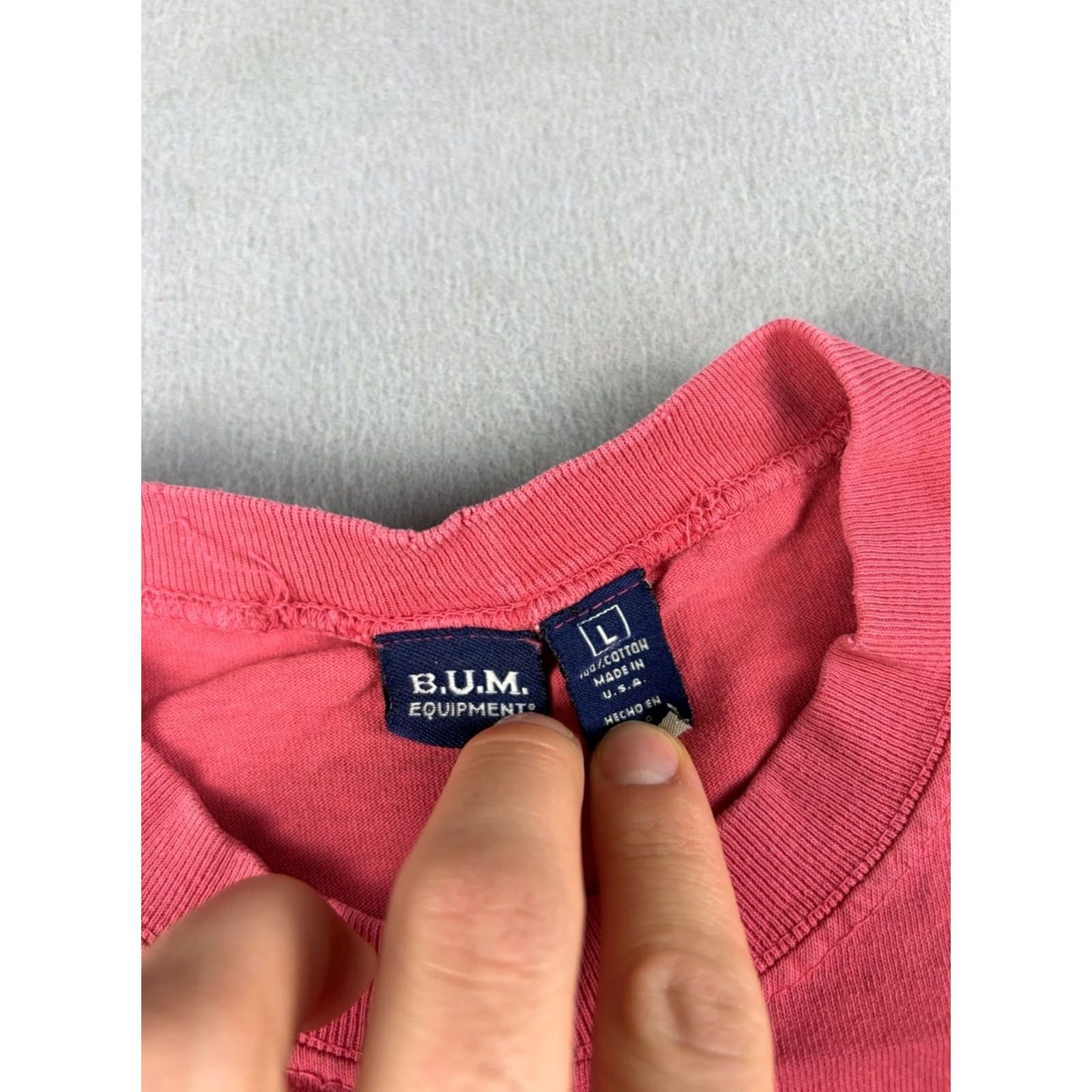 Equipment VINTAGE Bum Equipment Shirt Mens L Pink Adult Size Red Short Sleeve Spellout Size US L / EU 52-54 / 3 - 6 Thumbnail
