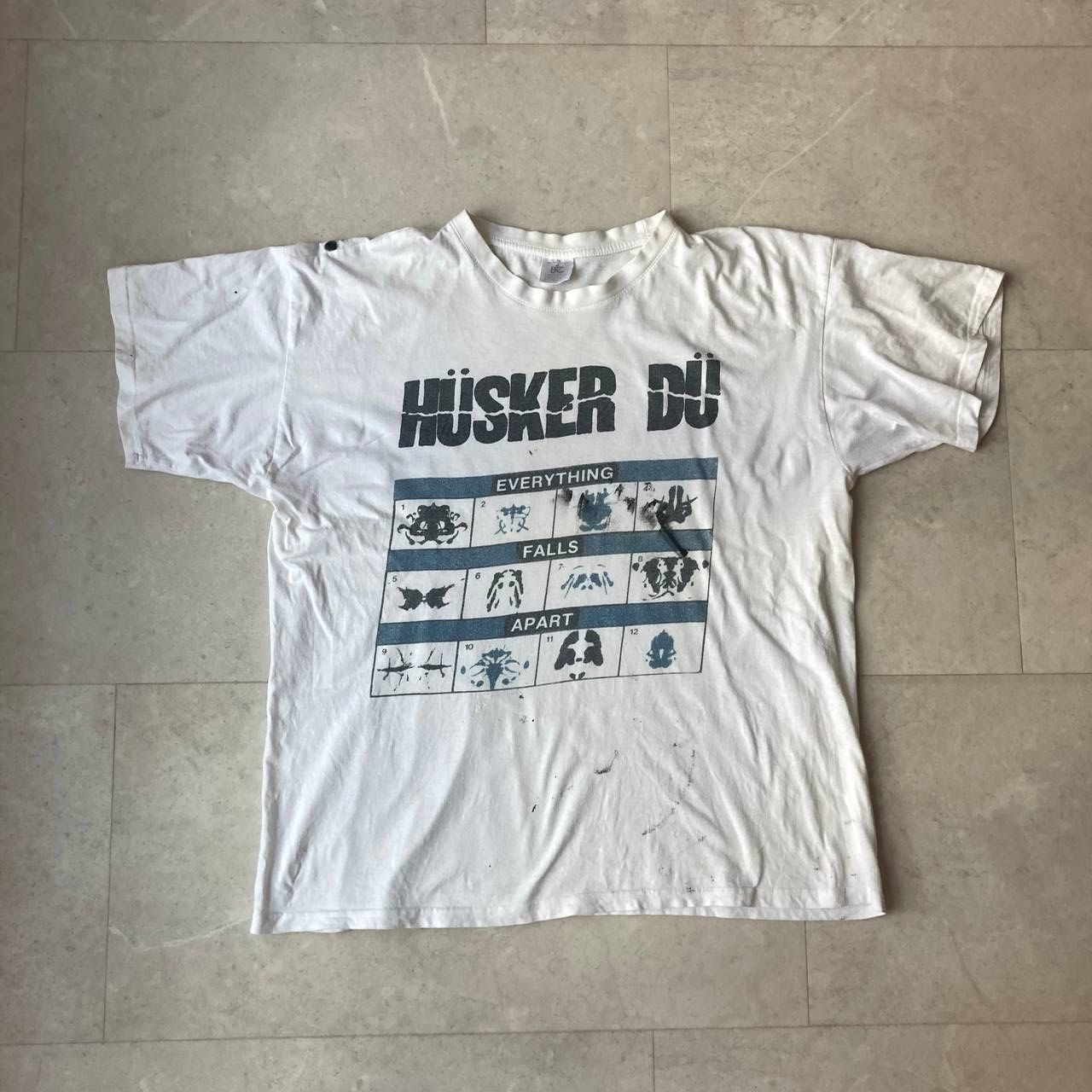 Vintage Husker Du Hardcore Punk Rock Band Distressed Tee