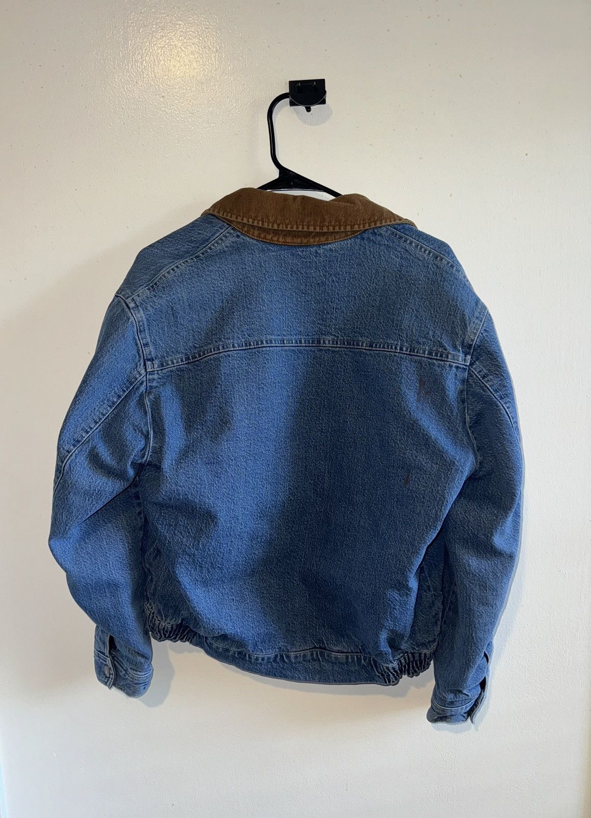 Zara Zara Blue denim bomber jacket with brown fleece collar Size US M / EU 48-50 / 2 - 3 Thumbnail