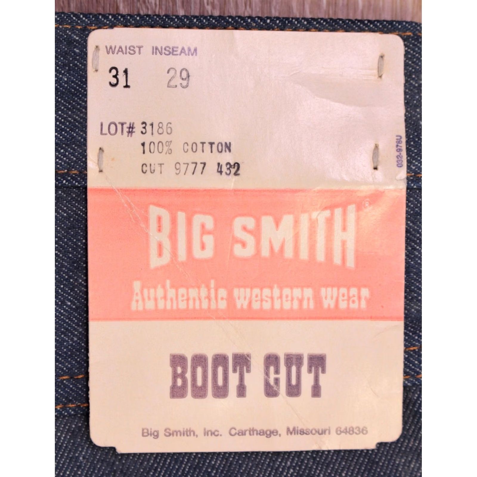 Vintage VINTAGE 70s Big Smith Boot Cut Jeans Mens 31x29 Blue 1970s Size US 31 - 4 Thumbnail