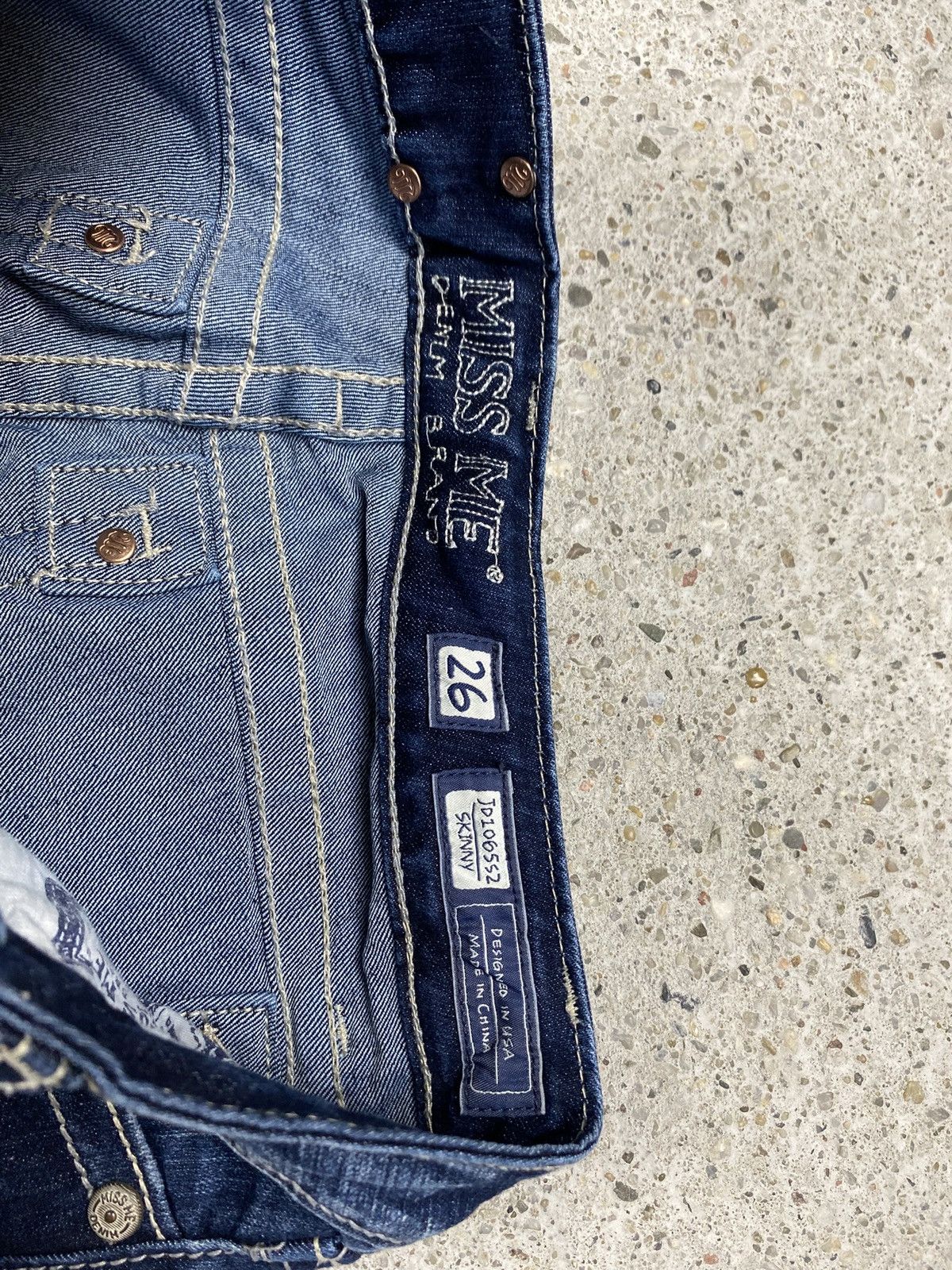 Miss Me Miss me y2k skinny jeans vintage washed navy Size 26" / US 2 / IT 38 - 9 Thumbnail