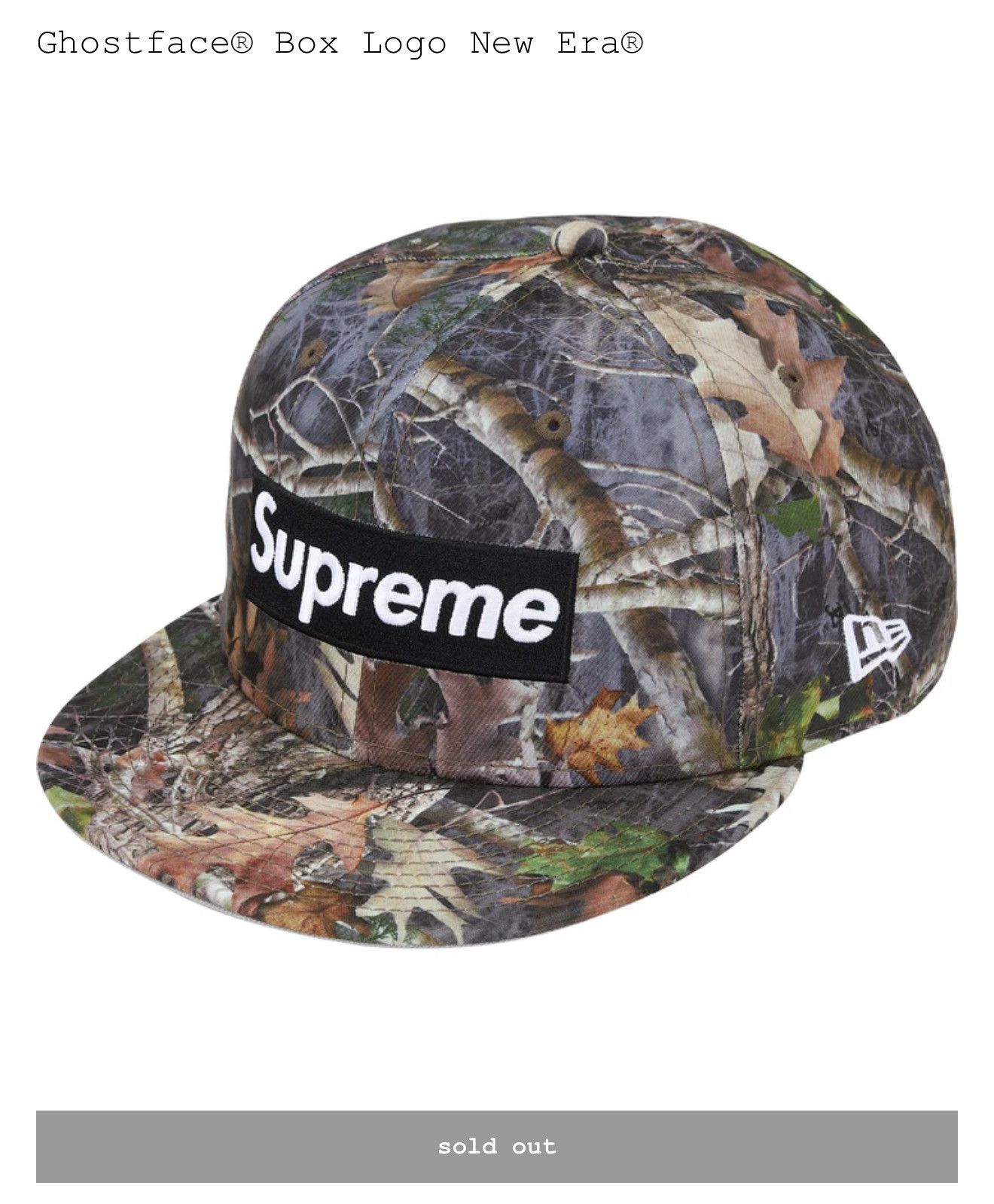 Supreme Supreme Ghost Face Box Logo Fitted | Grailed