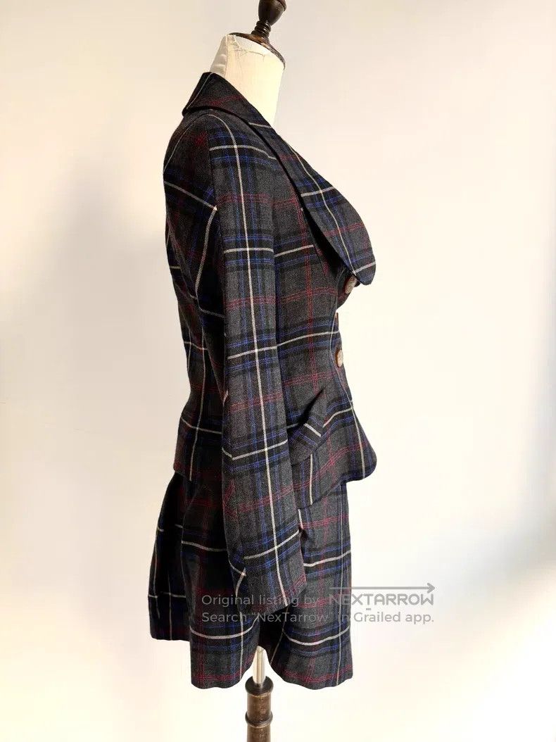 Vivienne Westwood Vivienne Westwood Vintage Grey-Blue Plaid Collar Suit Set Size M / US 6-8 / IT 42-44 - 4 Thumbnail
