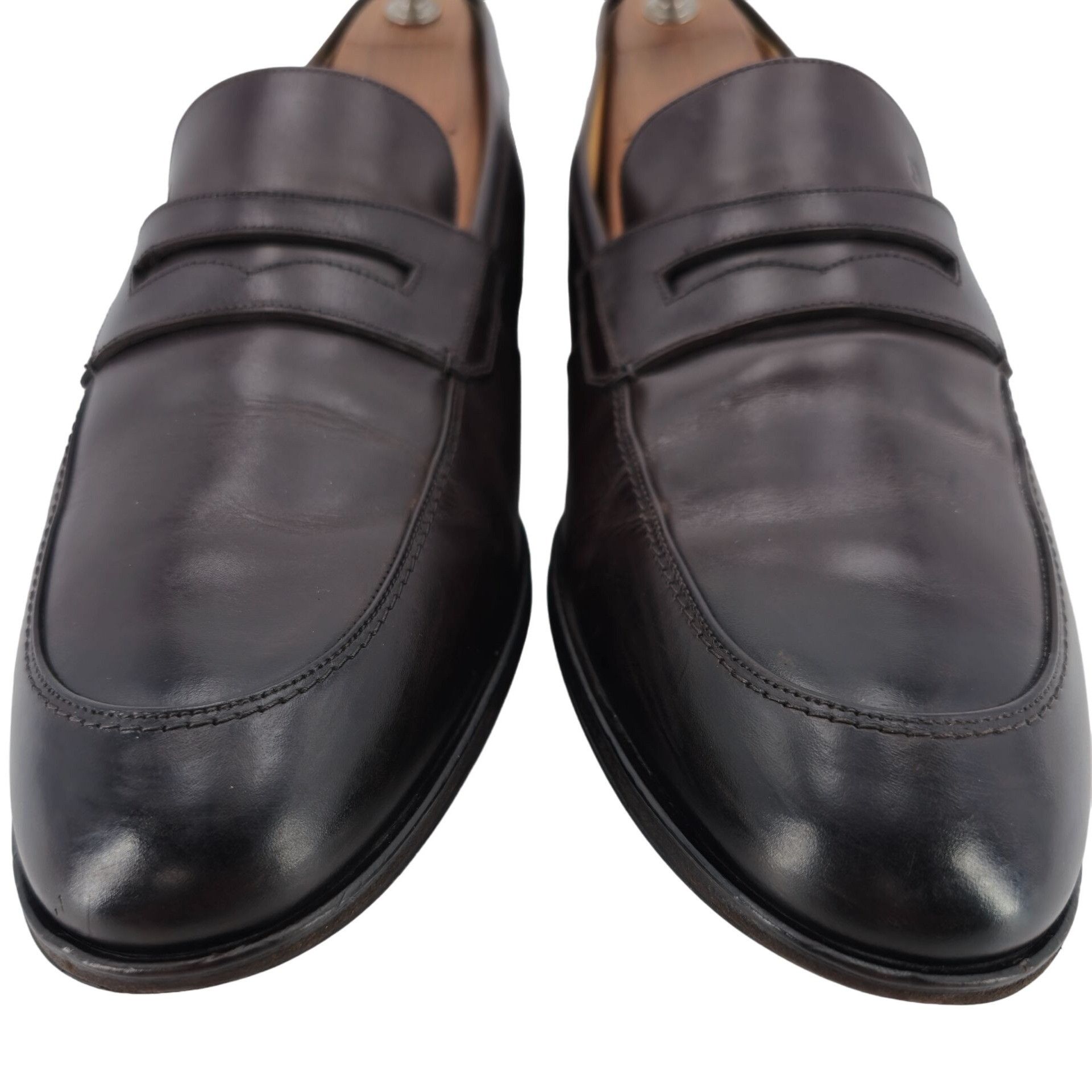 Bally Bally Switzerland Webb Dark Brown Leather Penny Loafers Mens Size US 10.5 / EU 43-44 - 10 Thumbnail