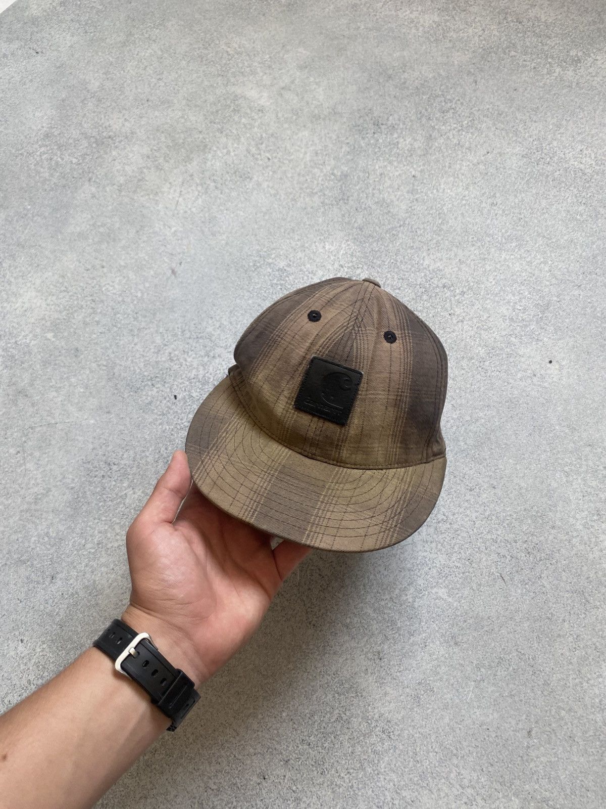 Carhartt Brown Thrashed Carhartt Cap Hat Size ONE SIZE - 1 Thumbnail