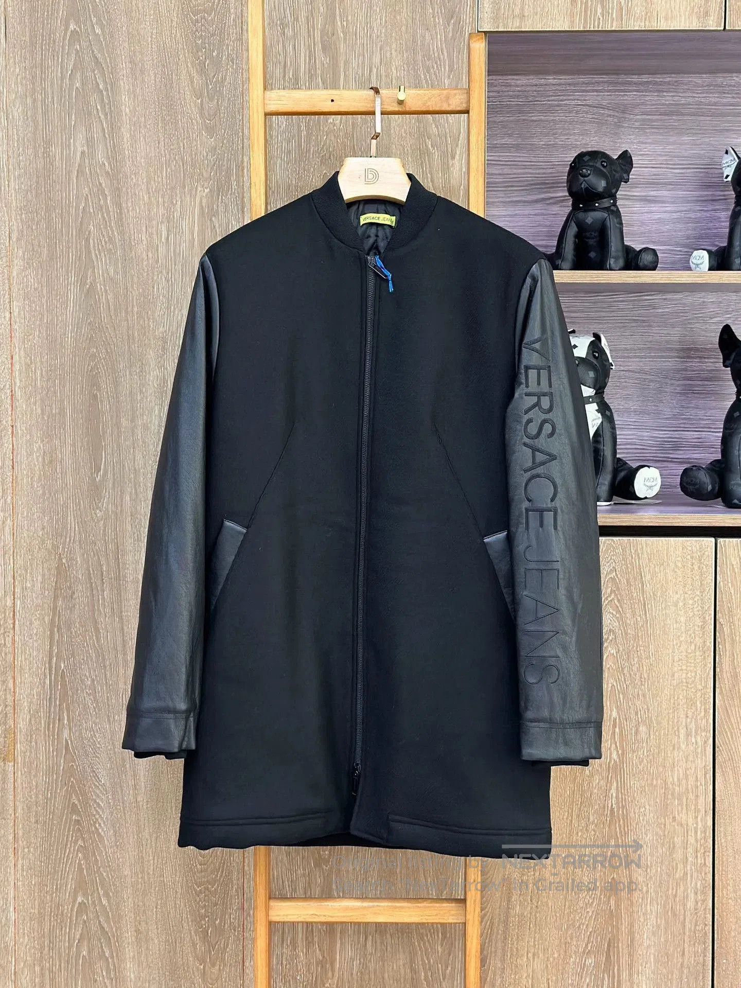 Versace VERSACE JEANS Black Leather Trim Jacket. Size US S / EU 44-46 / 1 - 1 Thumbnail