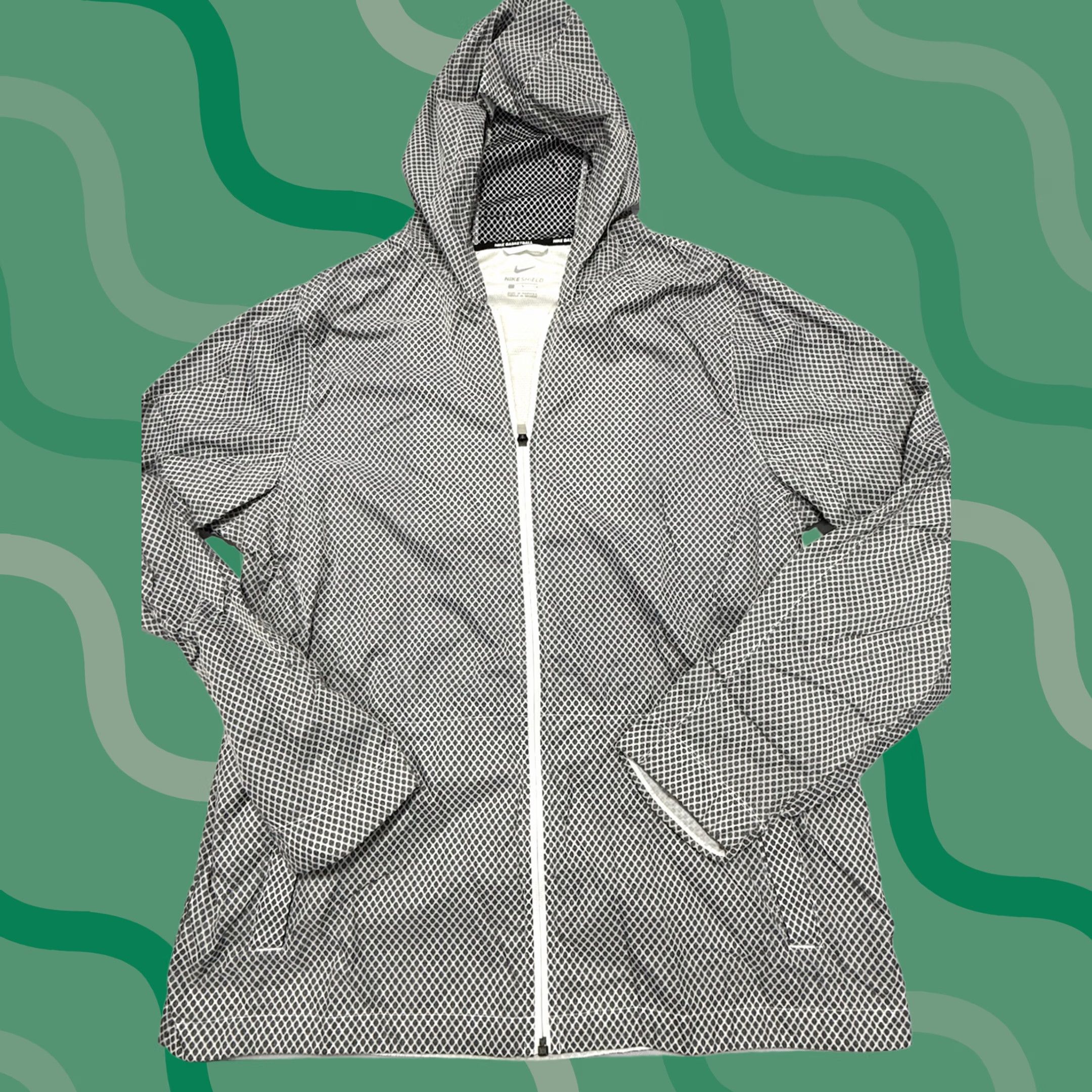 Nike Nike Basketball Jacket Men Large Gray Shield Full Zip Hooded Windbreaker 848531-010 Size US L / EU 52-54 / 3 - 1 Thumbnail