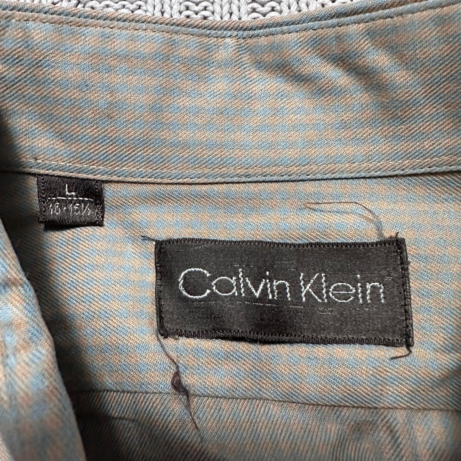 Calvin Klein Calvin Klein beige plaid long sleeve button down size L Size US L / EU 52-54 / 3 - 5 Thumbnail