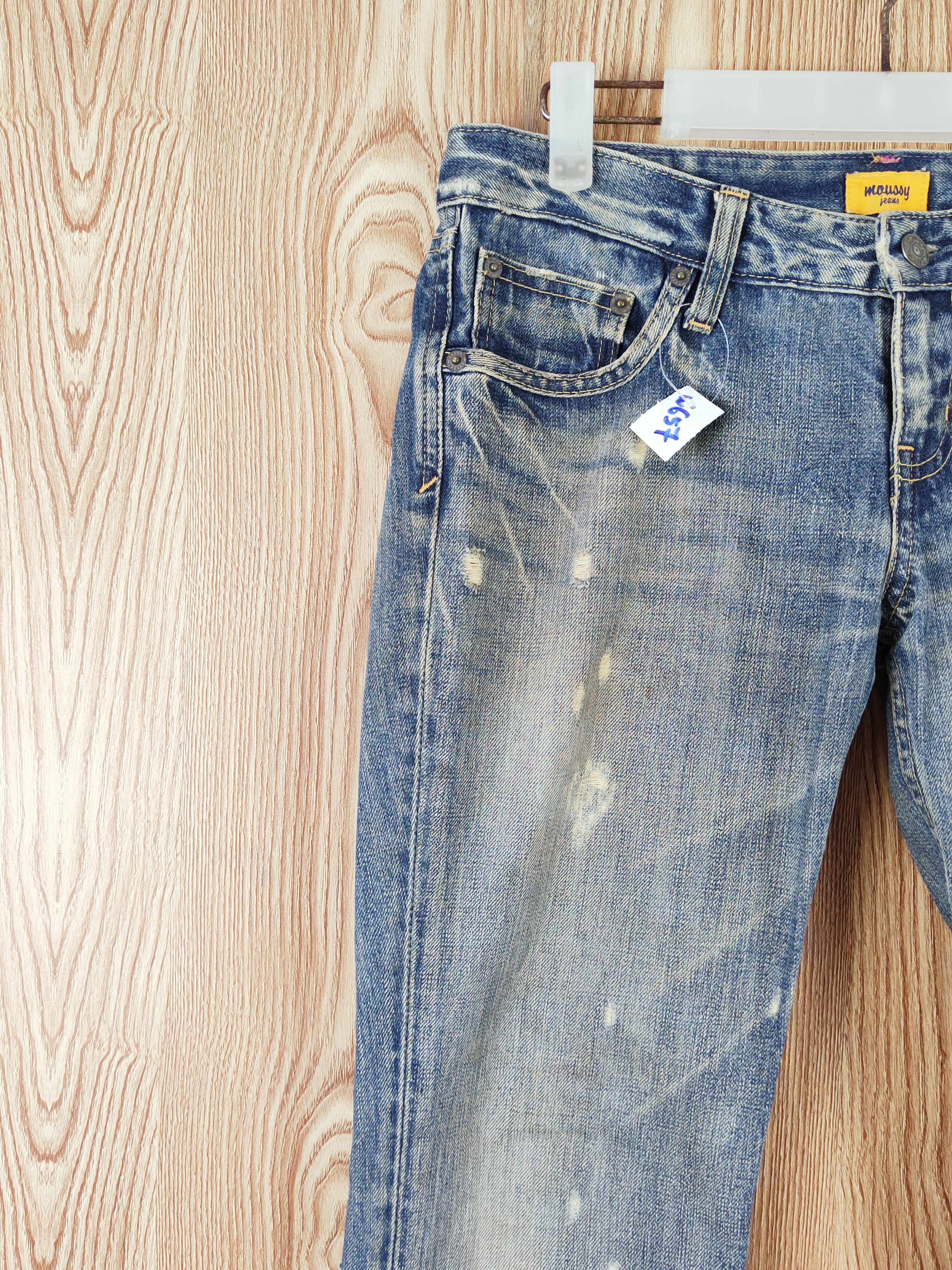 Japanese Brand Moussy Blue Distressed Ripped Jeans #W657 Size 30" / US 8 / IT 44 - 3 Thumbnail