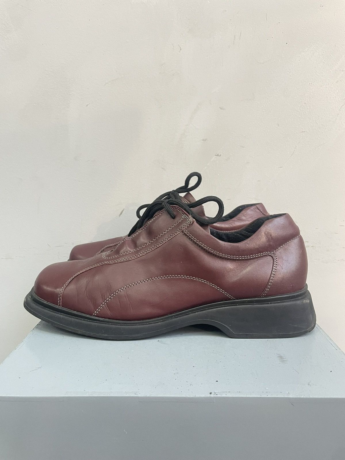 If Six Was Nine Platform red leather new rock style retro 90s hype y2k Size US 11 / EU 44 - 6 Thumbnail